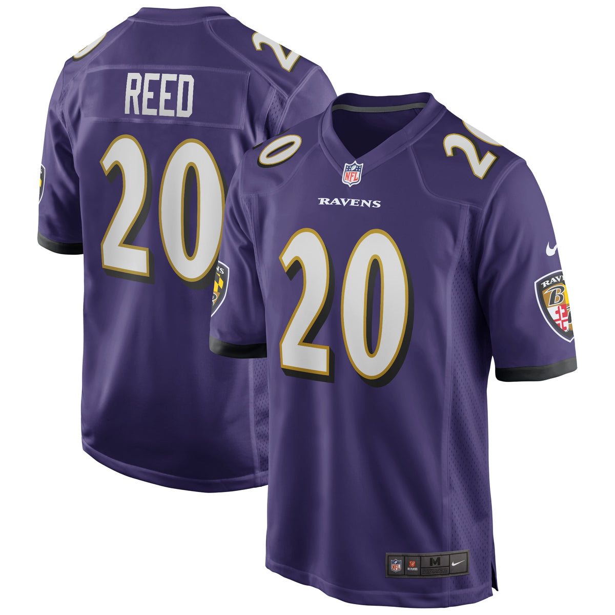 Ed Reed Baltimore Ravens Nike Game Retired Player Jersey   Purple