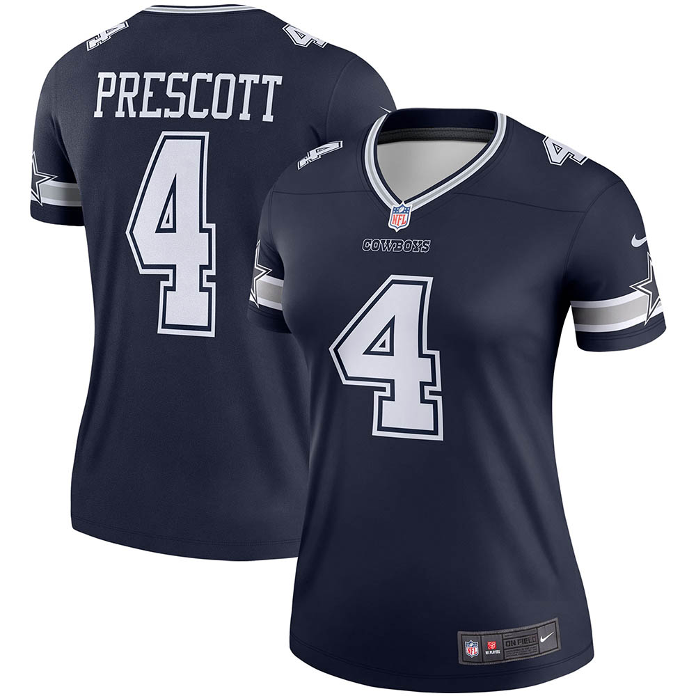 Women s Dallas Cowboys Dak Prescott Legend Player Jersey Navy