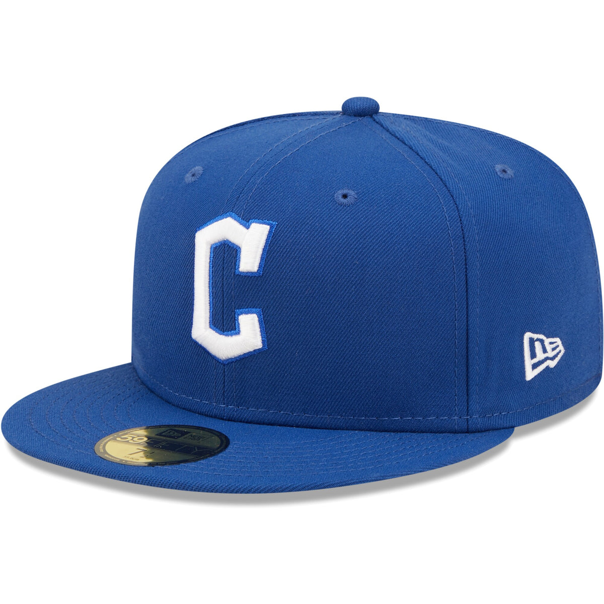 Cleveland Guardians New Era White Logo 59FIFTY Fitted Hat - Royal