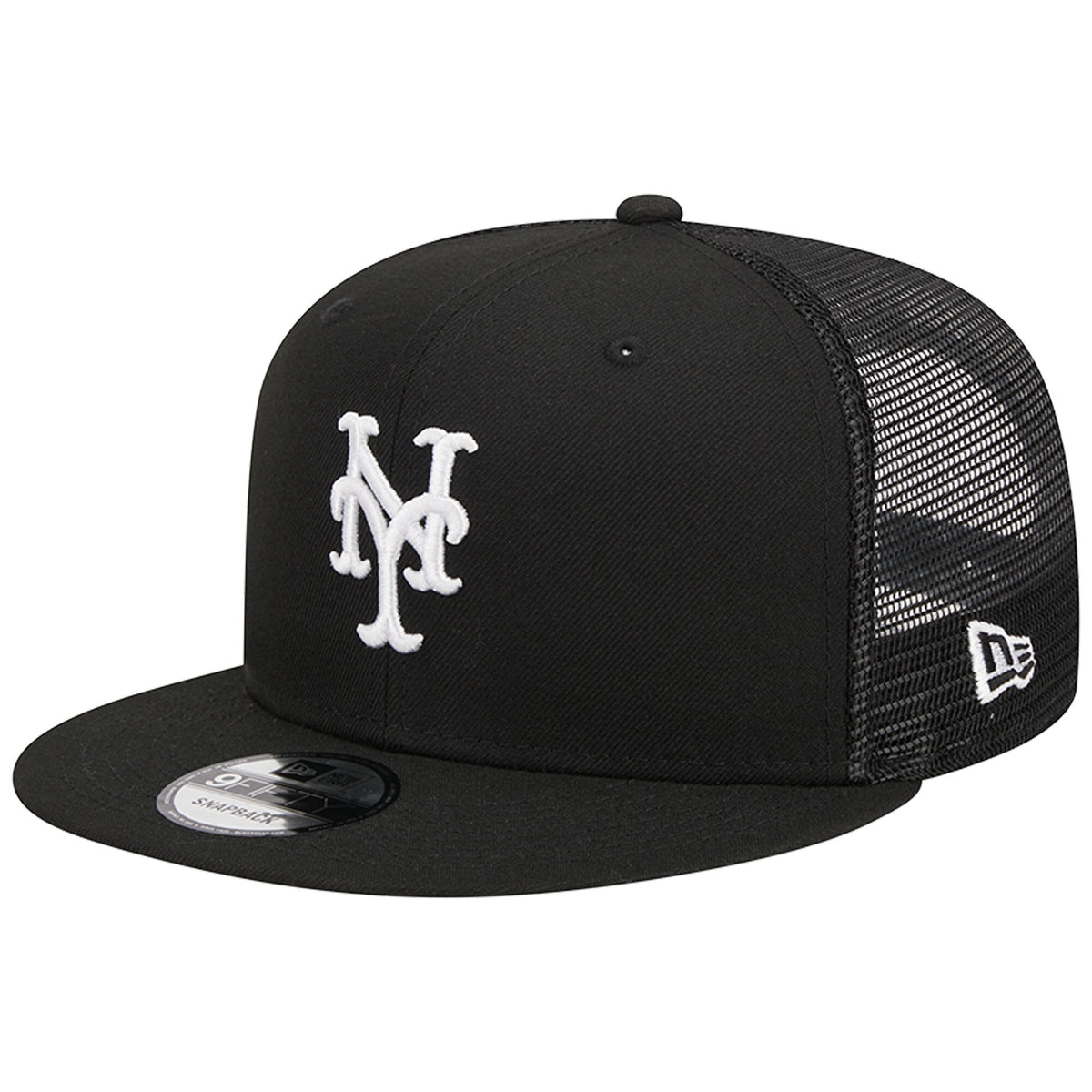 New York Mets New Era Trucker 9FIFTY Snapback Hat - Black