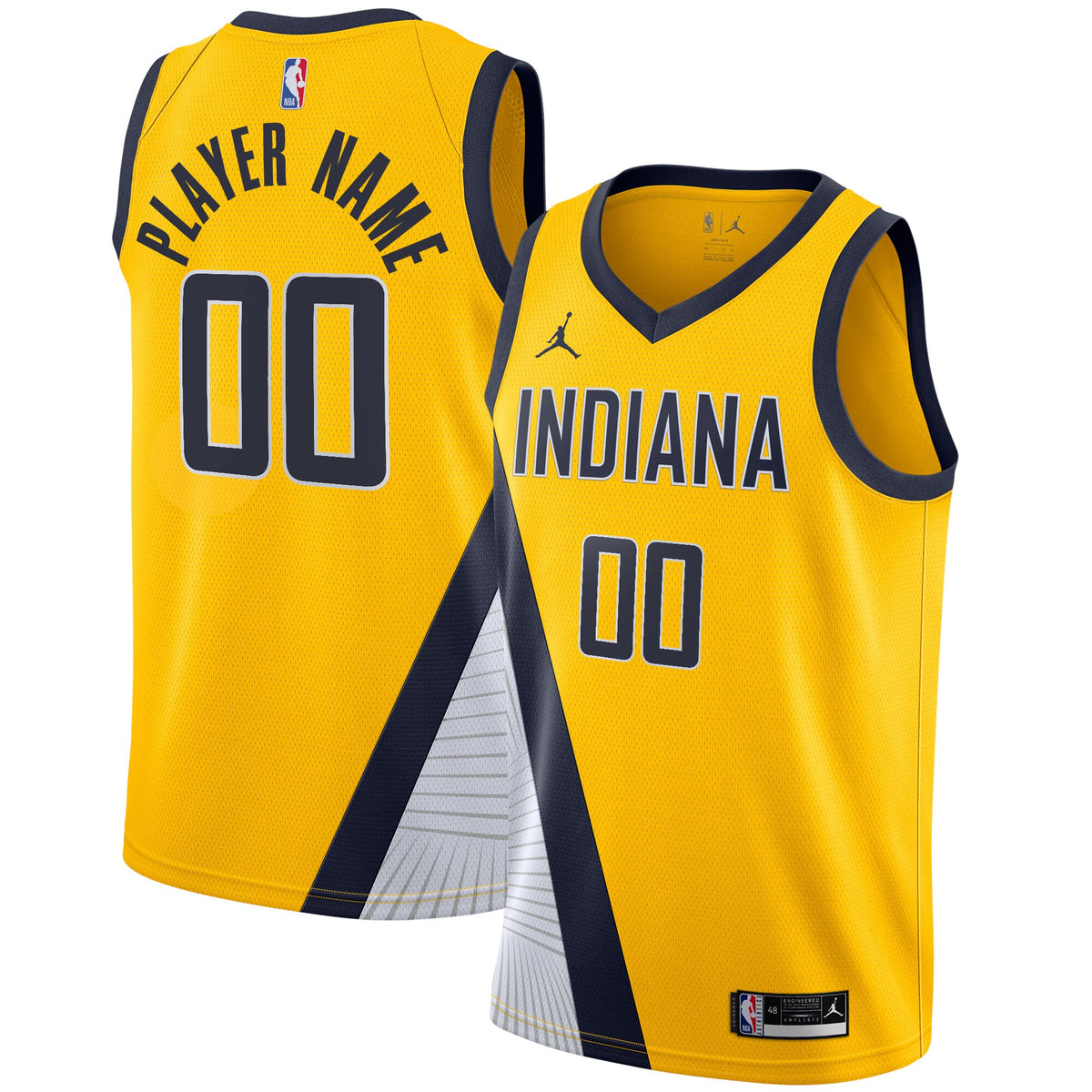 Indiana Pacers Jordans Brand Swingman Custom Jersey - Statement Edition - Gold