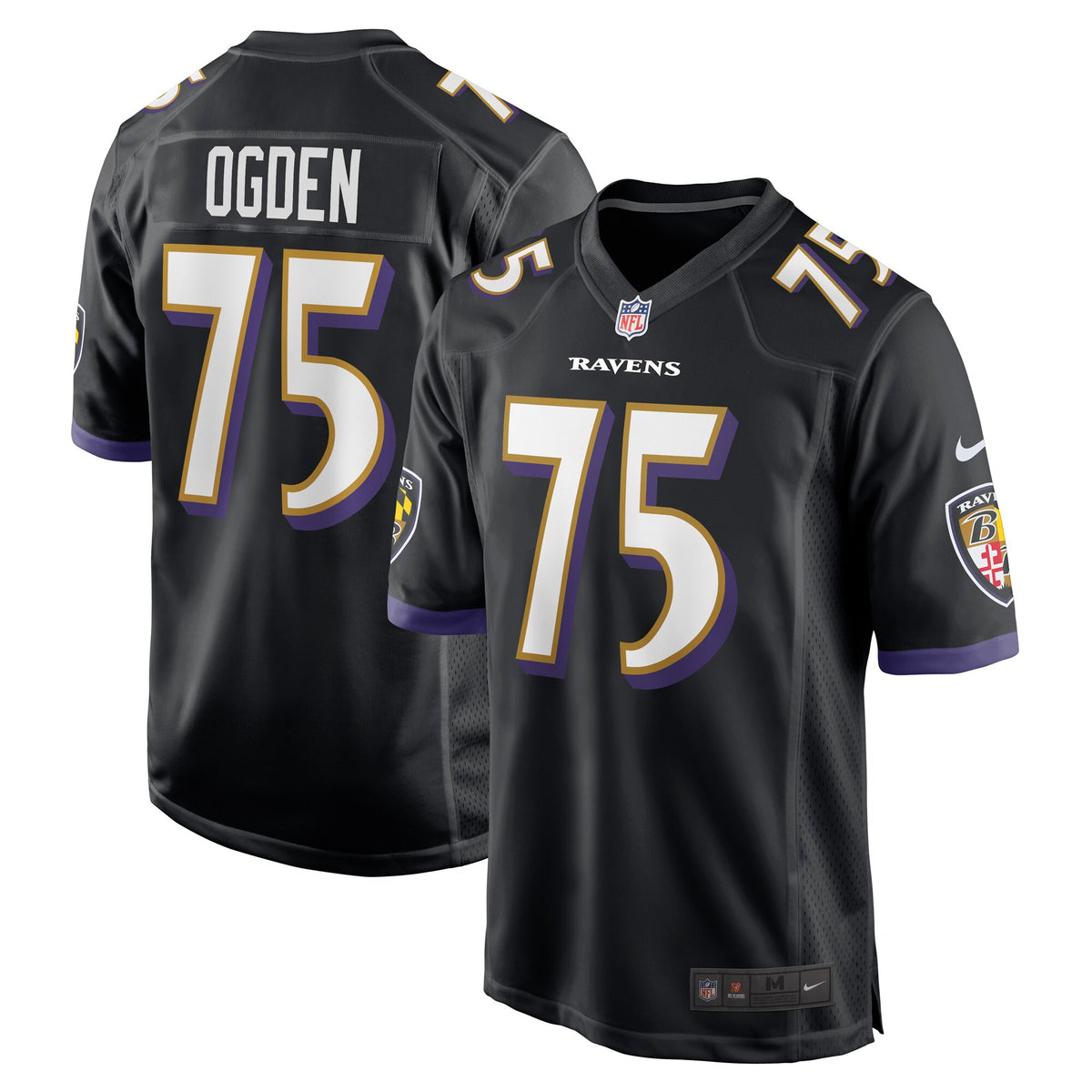 Jonathan Ogden Baltimore Ravens Nike Retired Player Jersey   Black