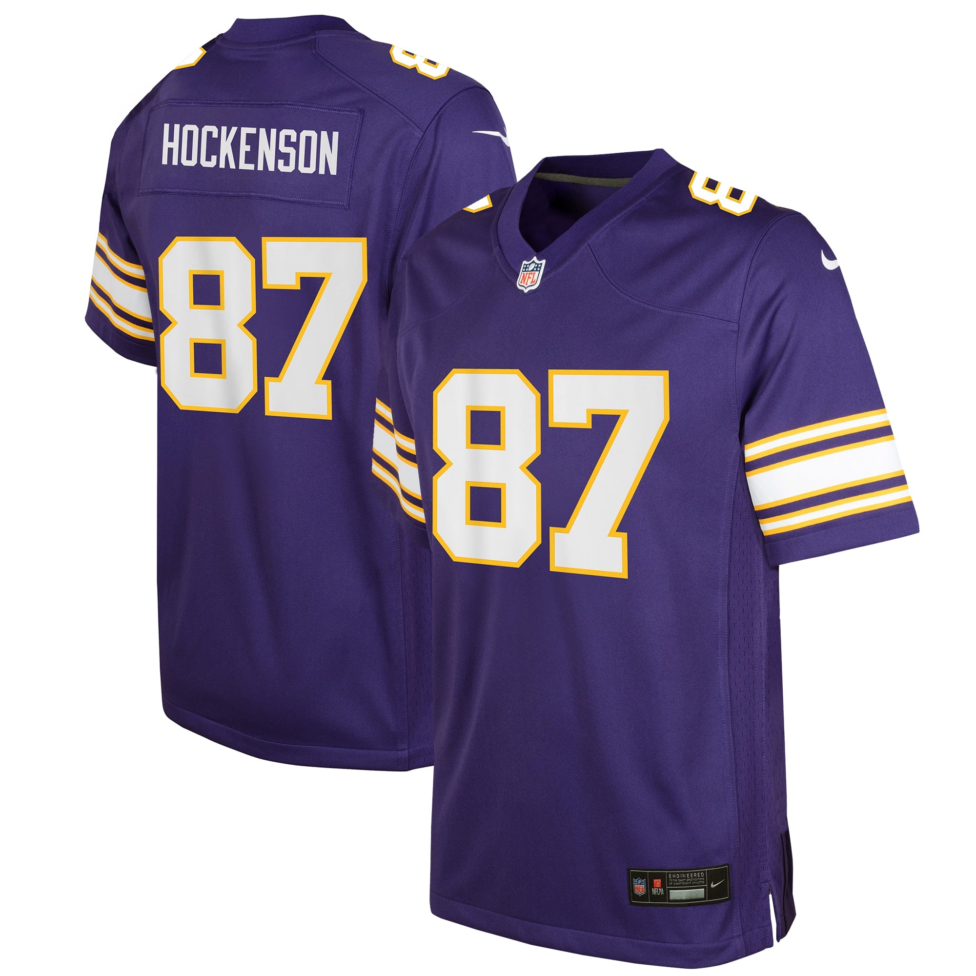 T.J. Hockenson Minnesota Vikings Nike Youth Game Jersey   Purple