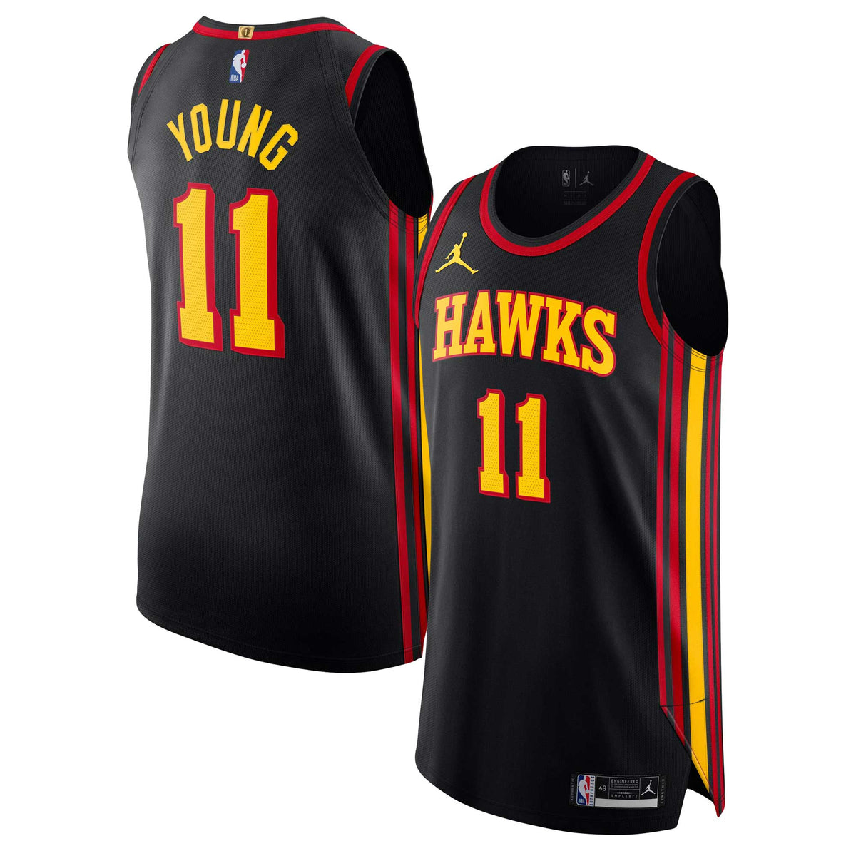 Trae Young Atlanta Hawks, NBA Jerseys Jordans Brand Authentic Player Jersey - Statement Edition - Black