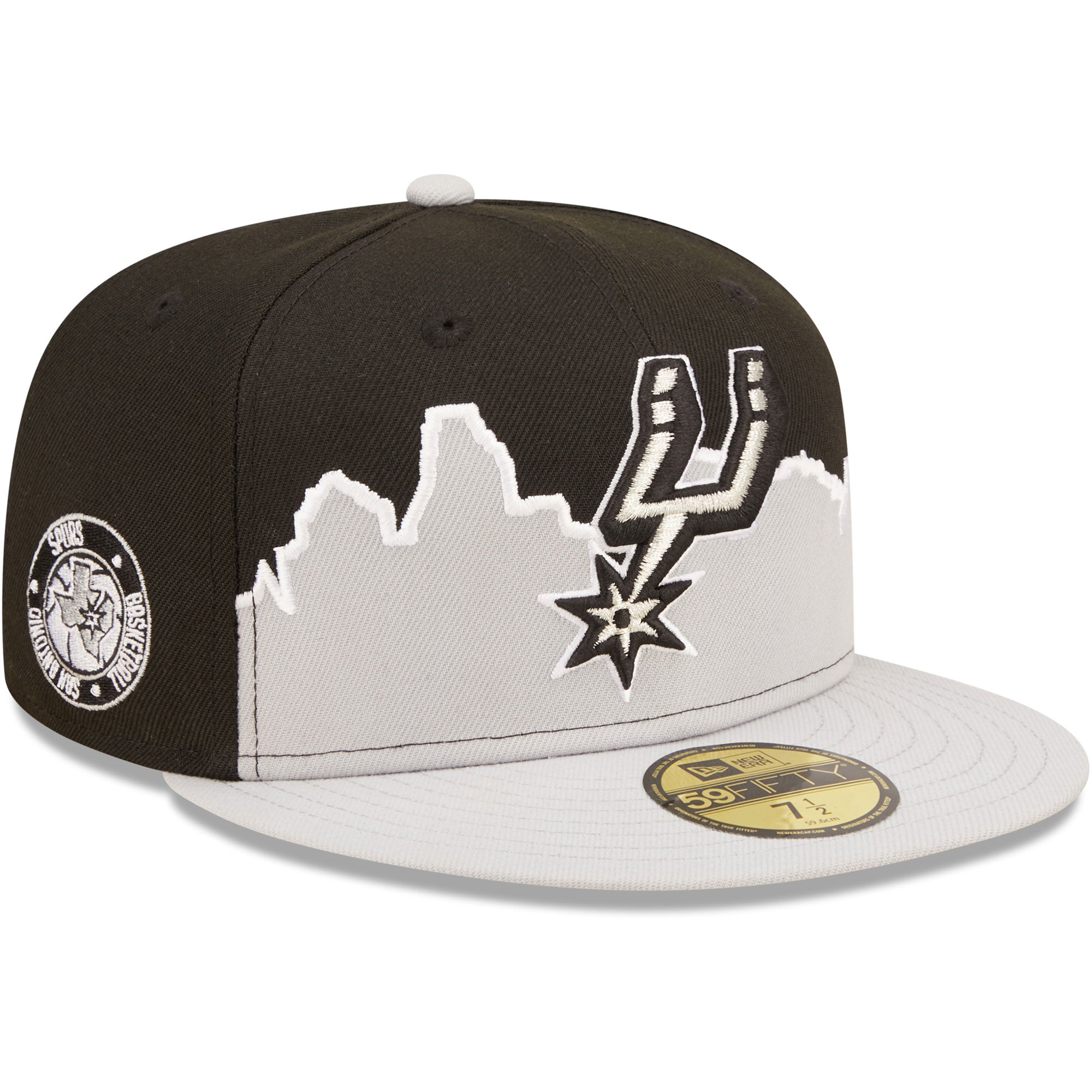 San Antonio Spurs New Era 2022 Tip-Off 59FIFTY Fitted Hat - Silver/Black