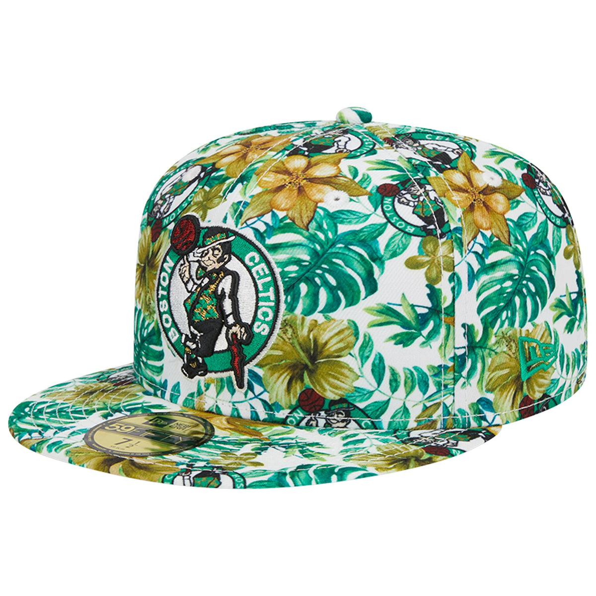 Boston Celtics New Era Tropical Hibiscus 59FIFTY Fitted Hat