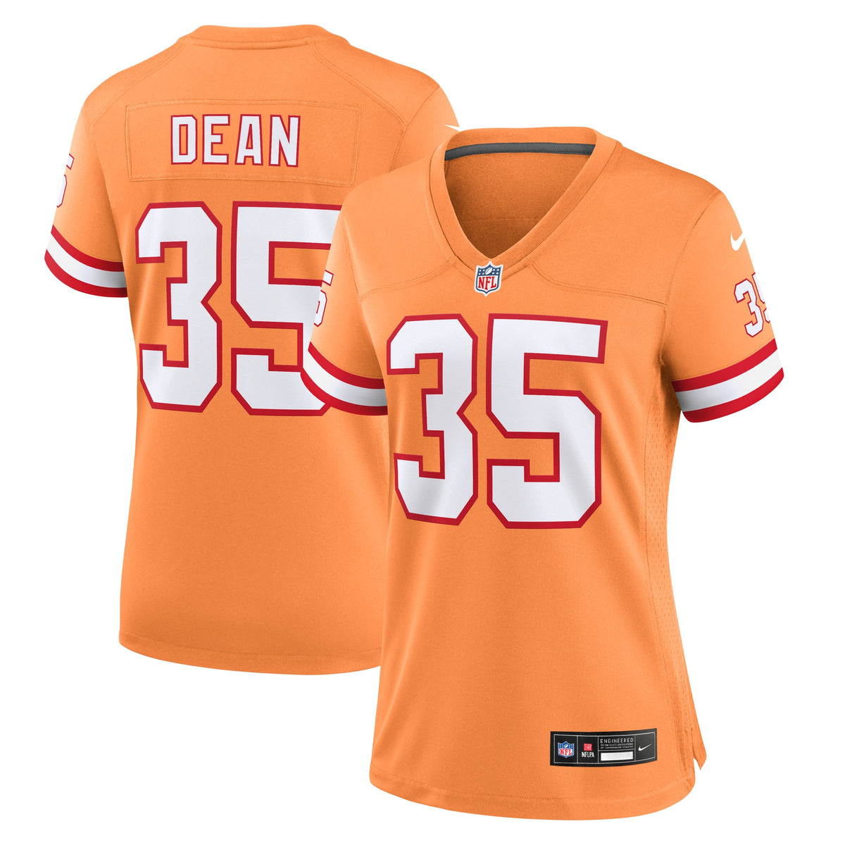 Jamel Dean Tampa Bay Buccaneers Nike Women s Throwback Game Jersey   Orange