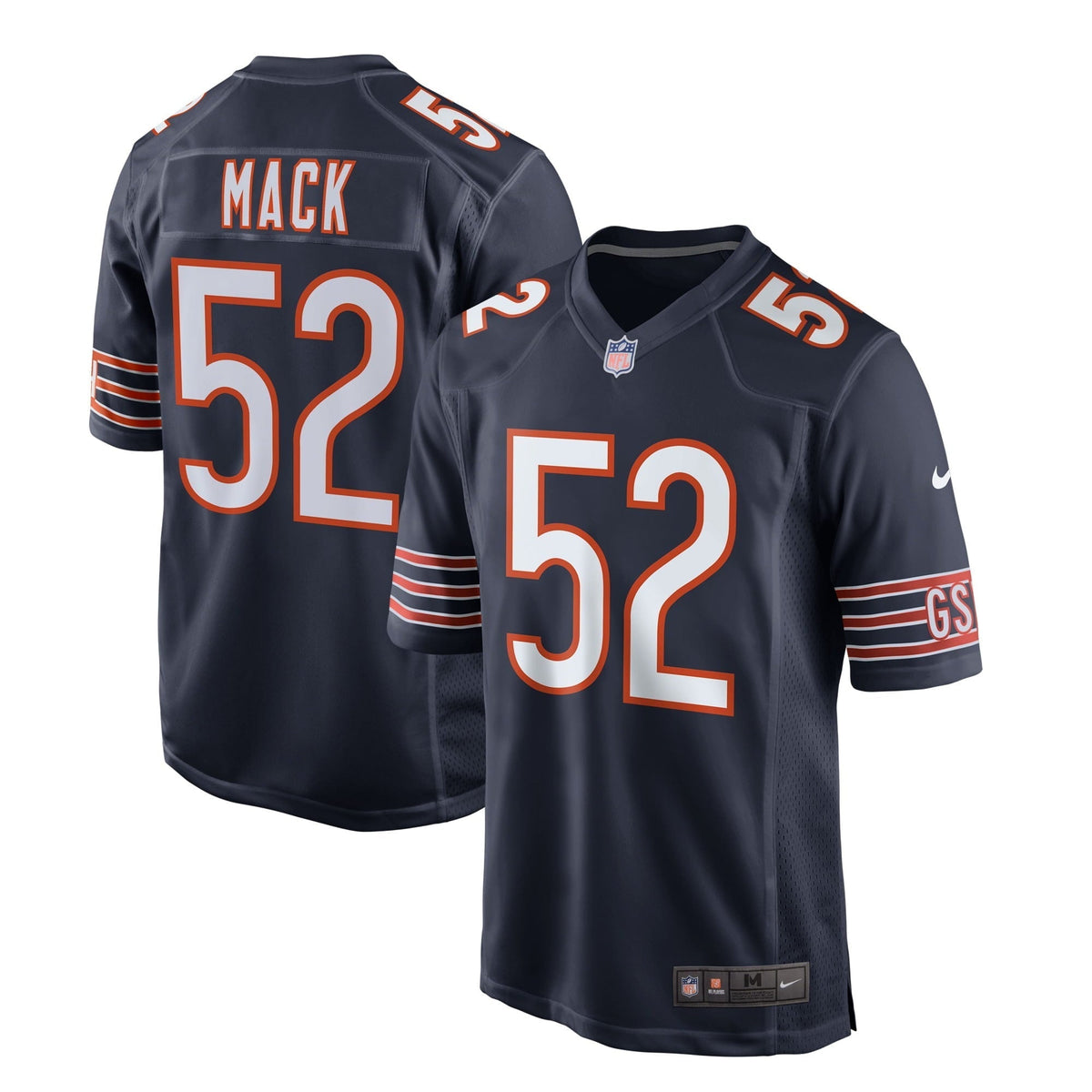 Men s Nike Khalil Mack Navy Chicago Bears Game Player Jersey