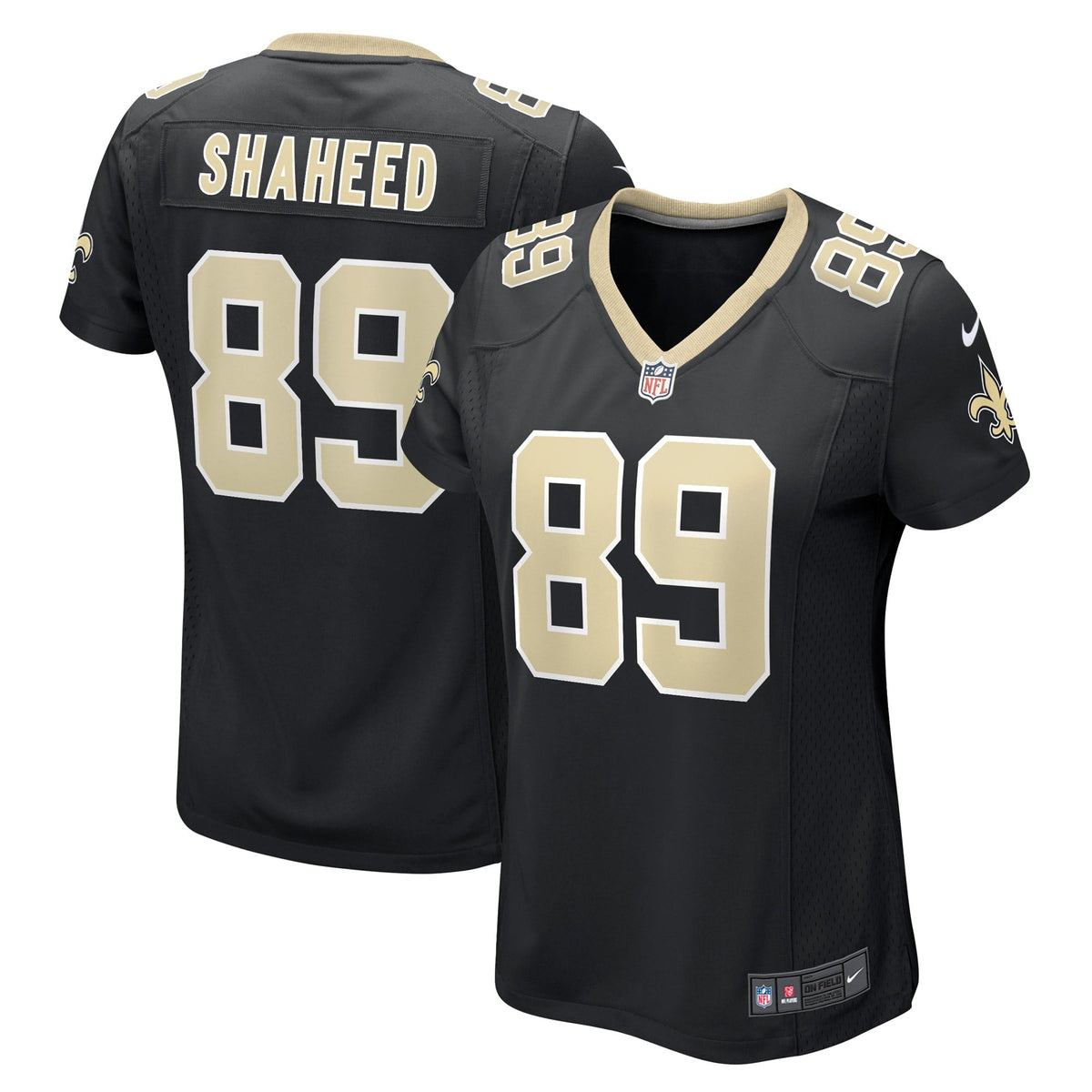 Women s Nike Rashid Shaheed Black New Orleans Saints Game Player Jersey
