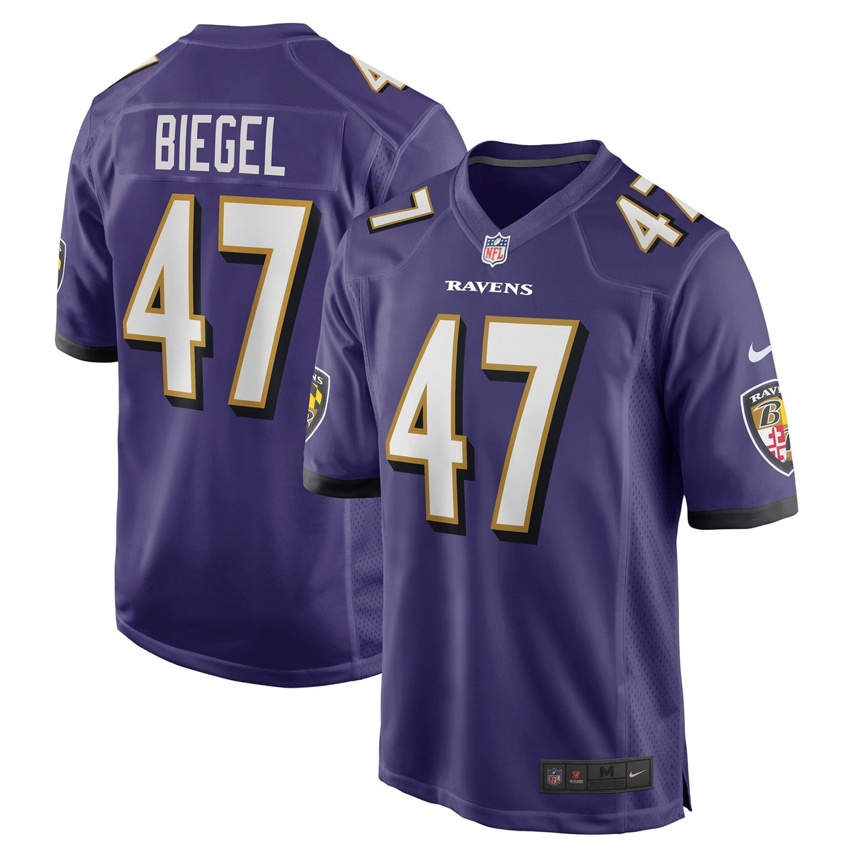 Men s Nike Vince Biegel Purple Baltimore Ravens Player Game Jersey