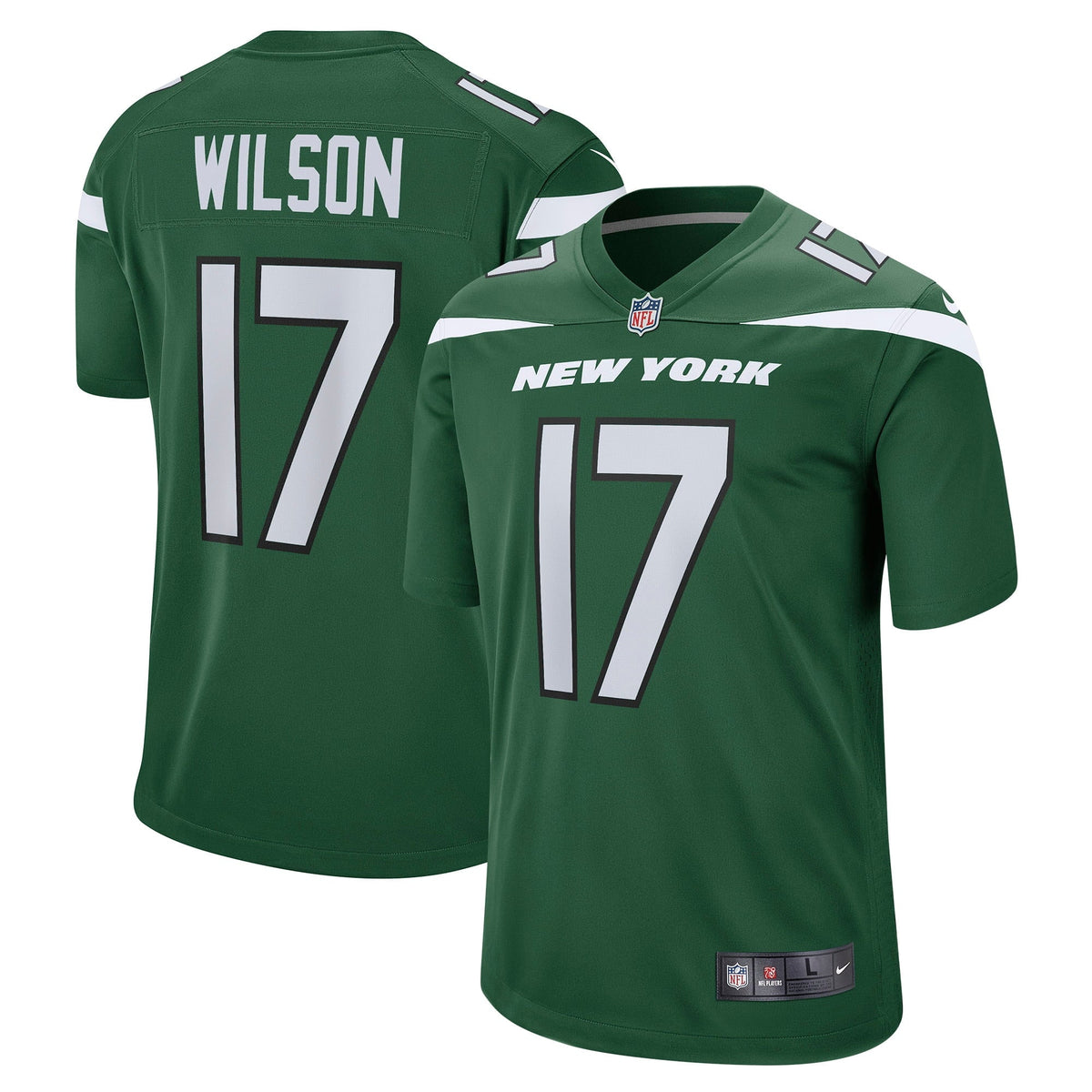 Men s Nike Garrett Wilson Green New York Jets Player Game Jersey