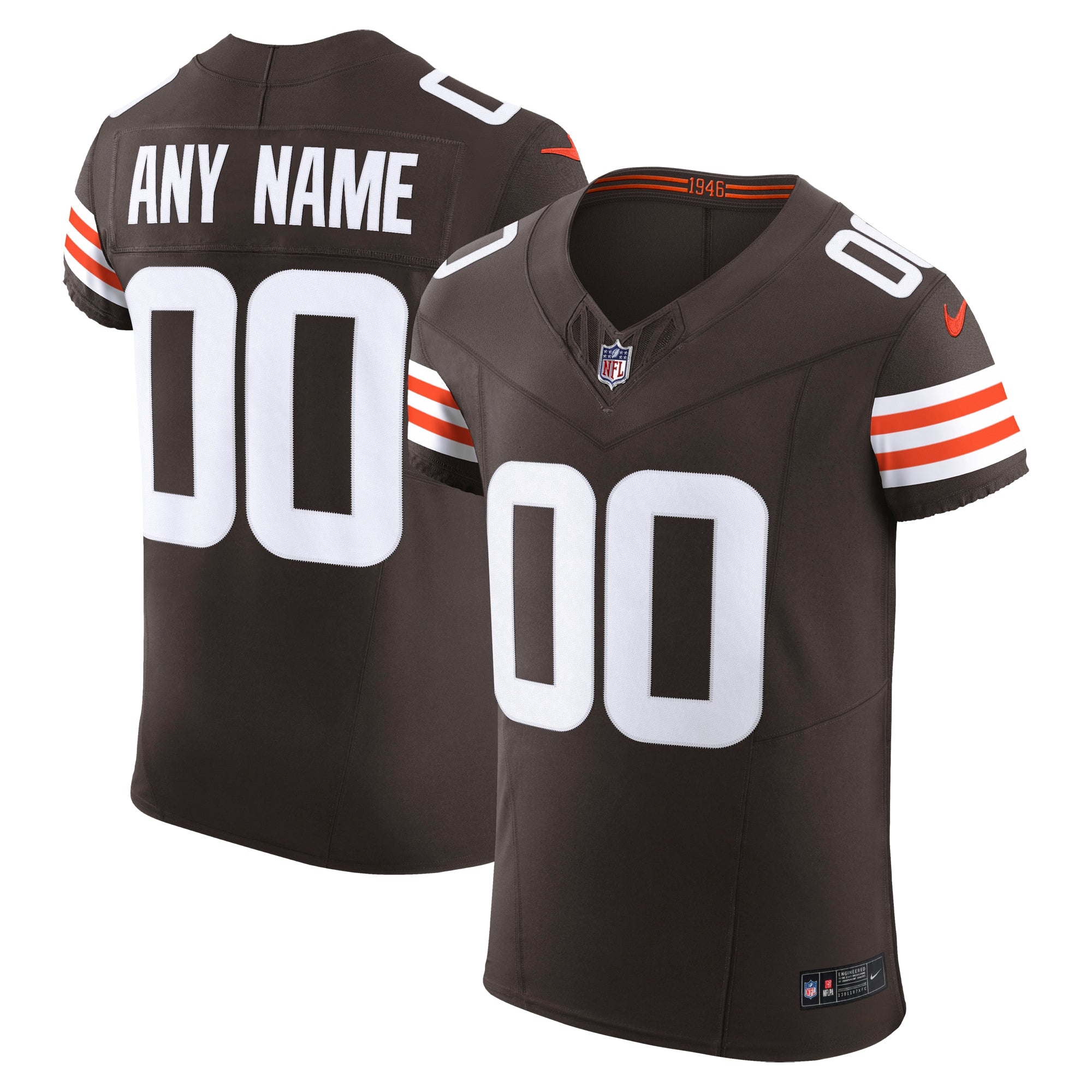 Cleveland Browns Nike Vapor F.U.S.E. Elite Custom Jersey   Brown