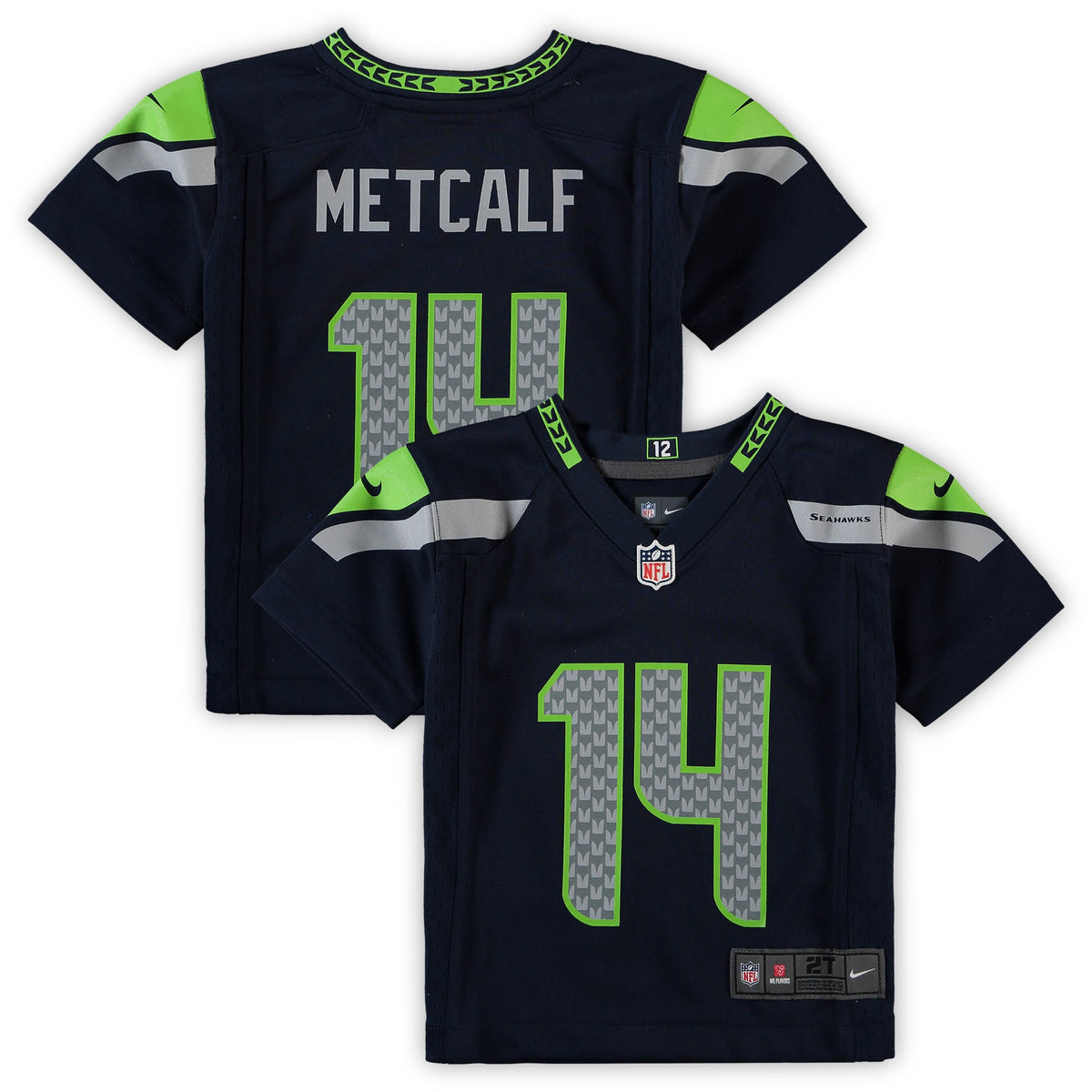DK Metcalf Seattle Seahawks Nike Toddler Game Jersey Navy