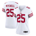 Women s Nike Elijah Mitchell White San Francisco 49ers Player Game Jersey