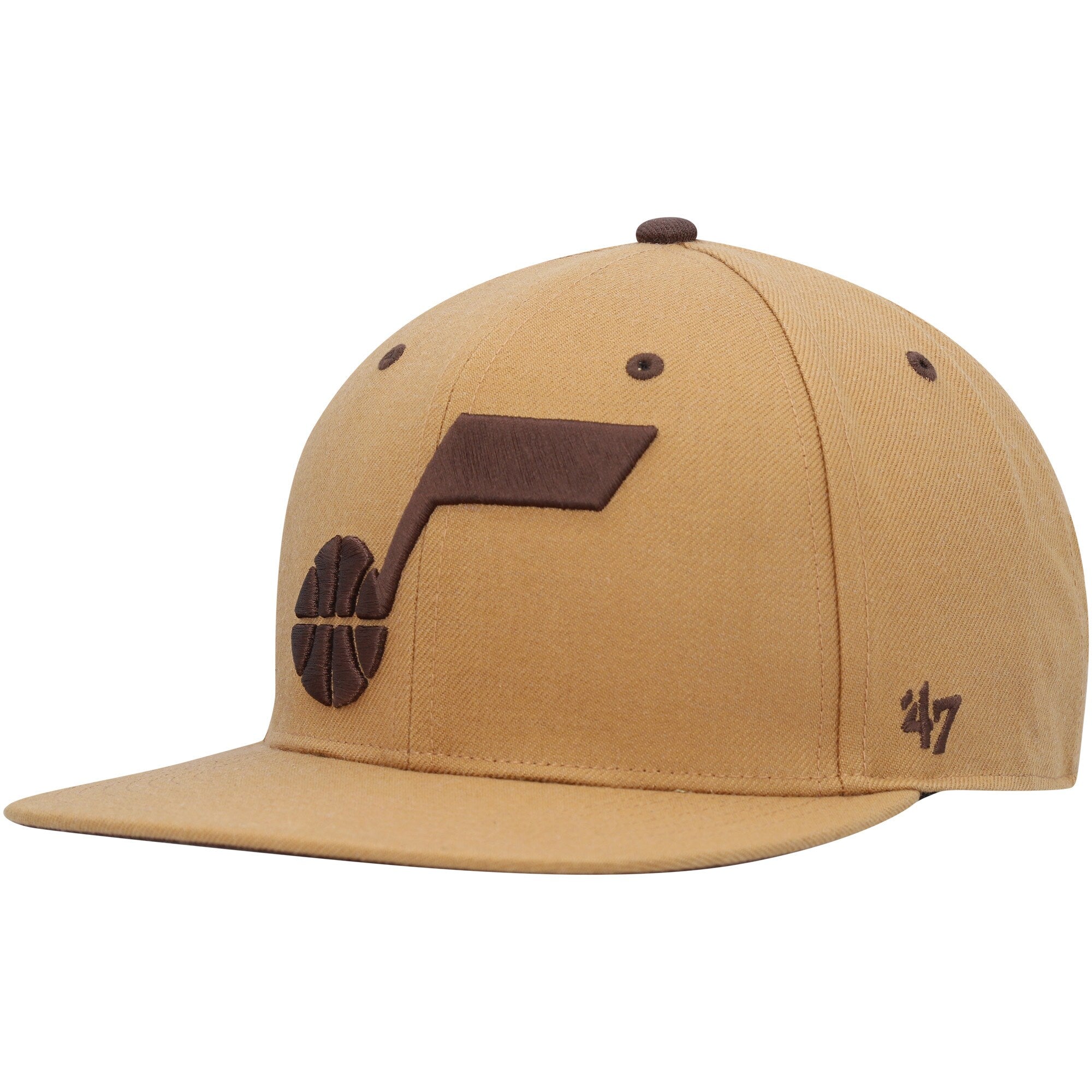 Utah Jazz '47 Toffee Captain Snapback Hat - Tan