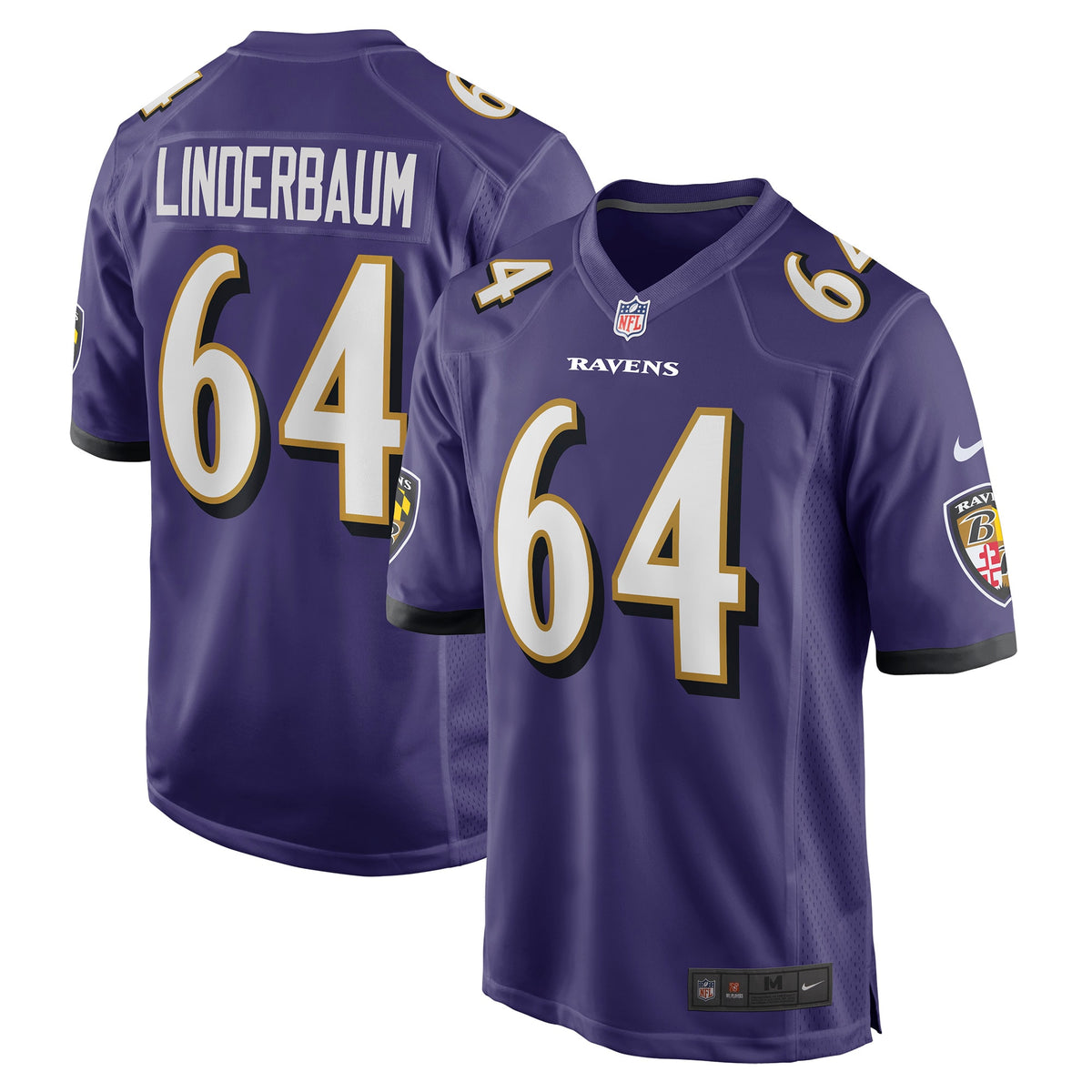 Tyler Linderbaum Baltimore Ravens Nike Player Game Jersey   Purple