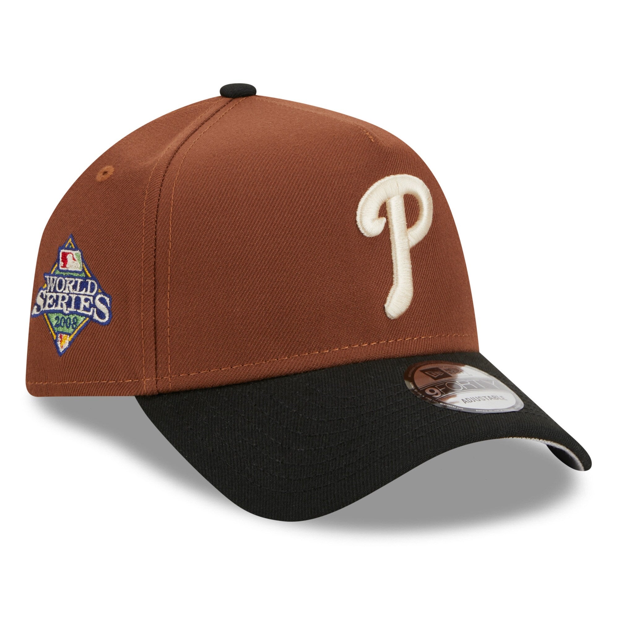 Philadelphia Phillies New Era Harvest A-Frame 9FORTY Adjustable Hat - Brown