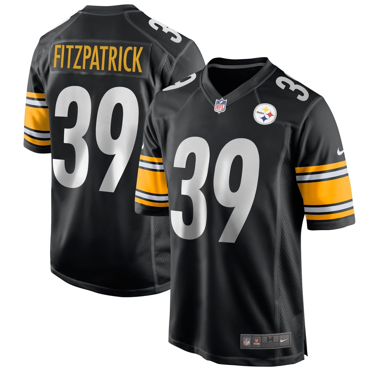 Men s Nike Minkah Fitzpatrick Black Pittsburgh Steelers Game Jersey