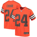 Nick Chubb Cleveland Browns Nike Youth Inverted Team Game Jersey   Orange