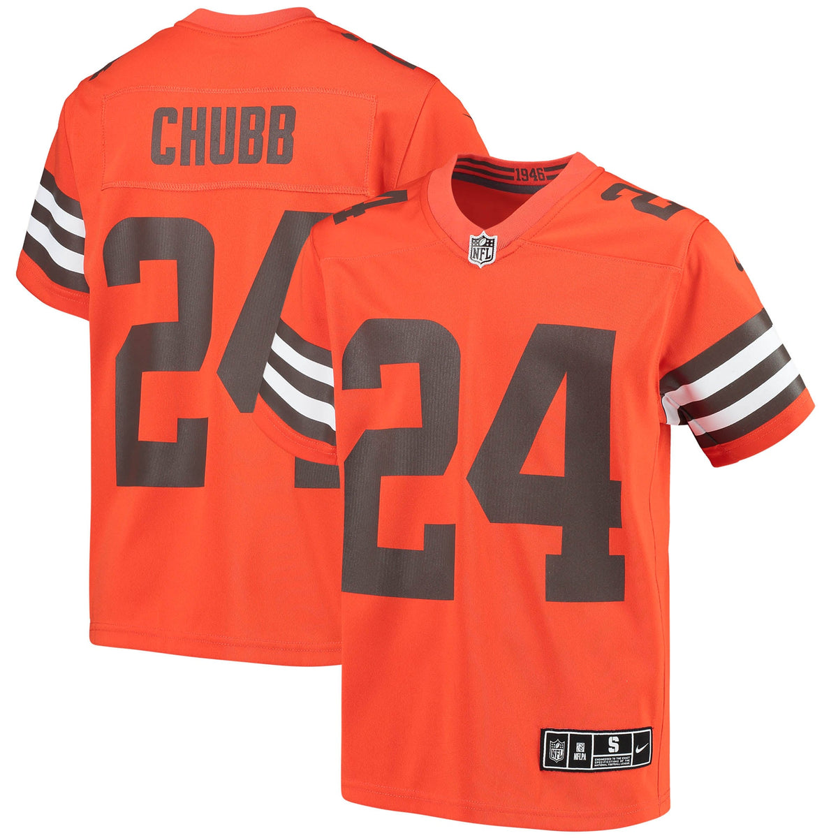 Nick Chubb Cleveland Browns Nike Youth Inverted Team Game Jersey   Orange