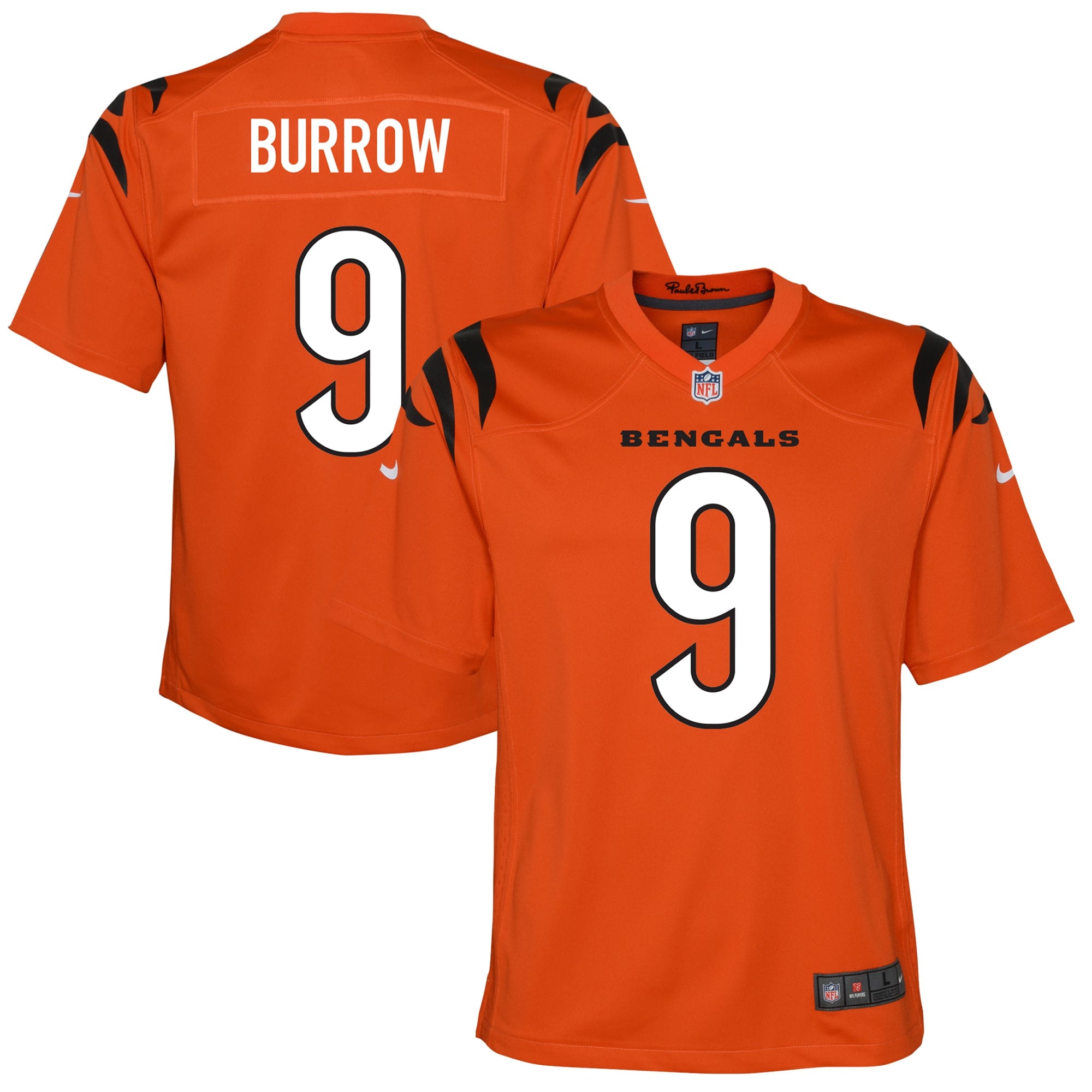 Joe Burrow Cincinnati Bengals Nike Youth Game Jersey   Orange