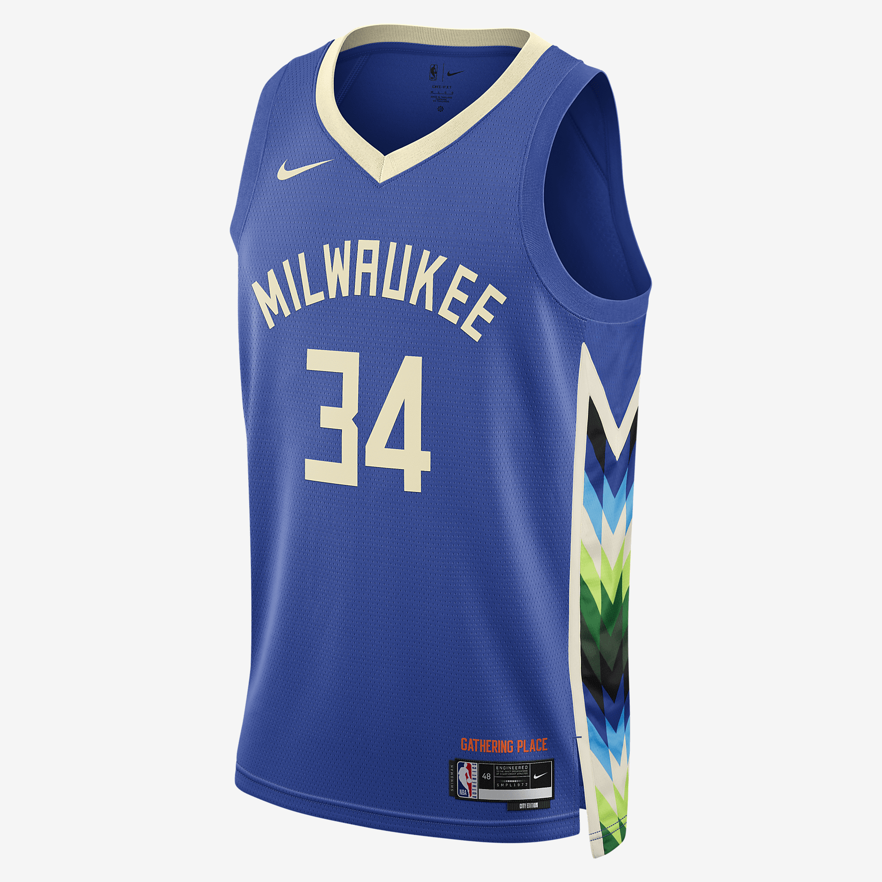 Giannis Antetokounmpo Milwaukee Bucks City Edition Nike Dri-FIT NBA Swingman Jersey - Game Royal