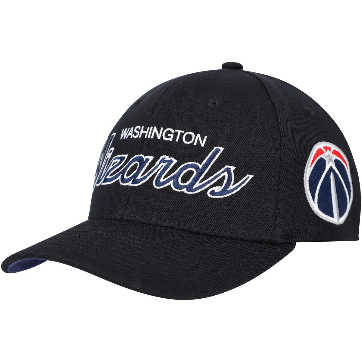 Washington Wizards Mitchell & Ness MVP Team Script 2.0 Stretch Snapback Hat - Black