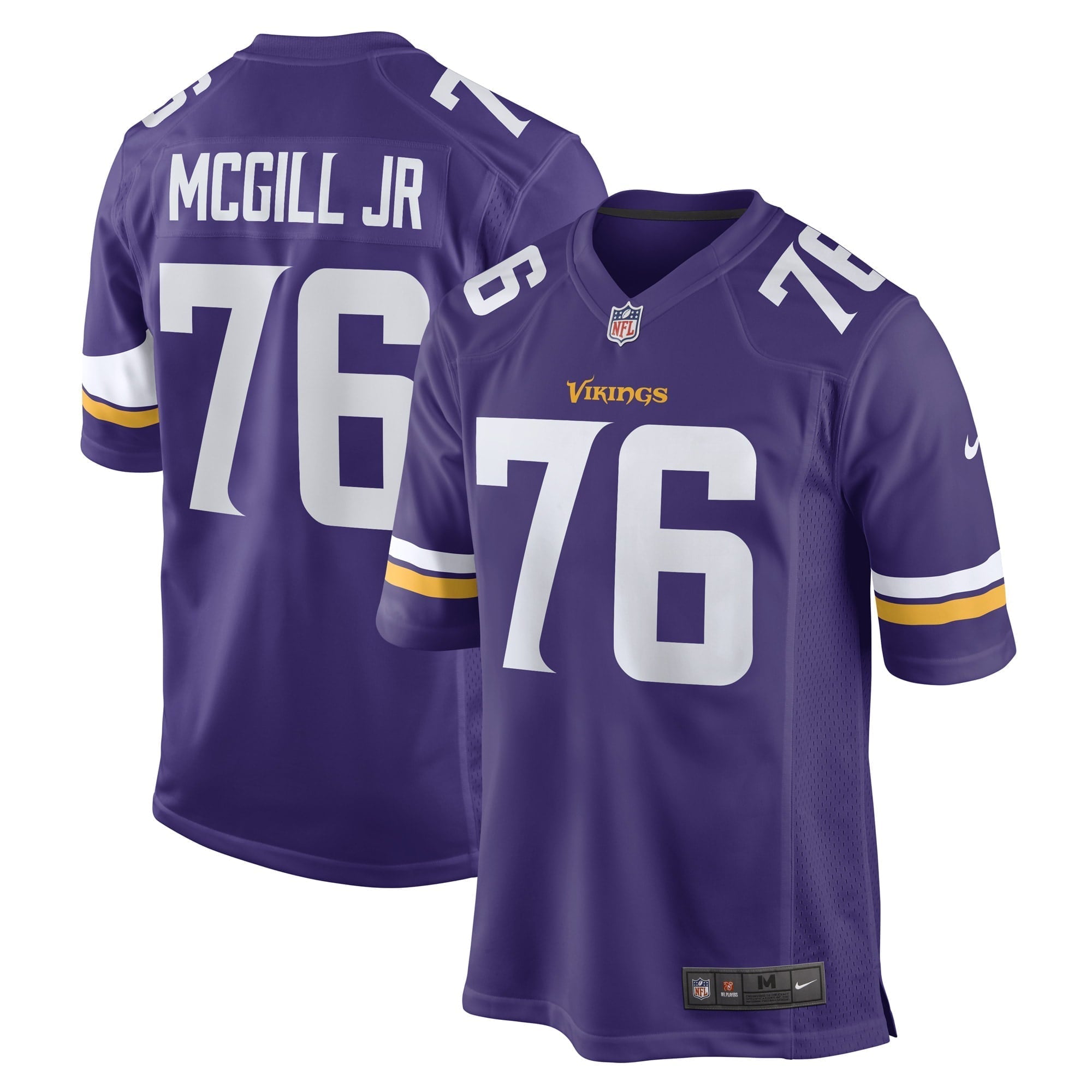 Men s Nike T.Y. McGill Jr. Purple Minnesota Vikings Game Player Jersey