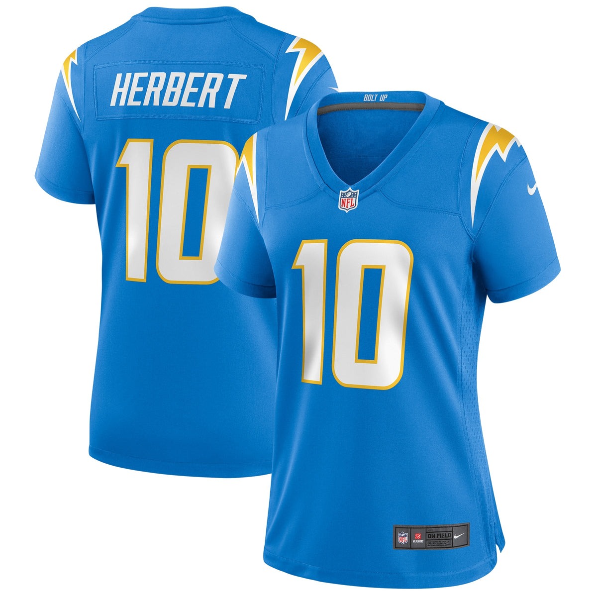 Justin Herbert Los Angeles Chargers Nike Women s Player Game Jersey   Powder Blue