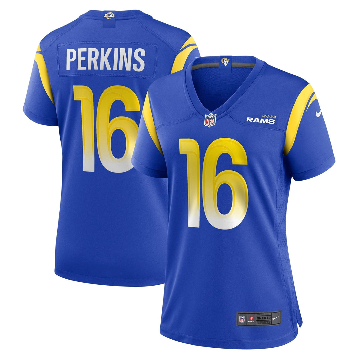 Women s Nike Bryce Perkins Royal Los Angeles Rams Game Player Jersey