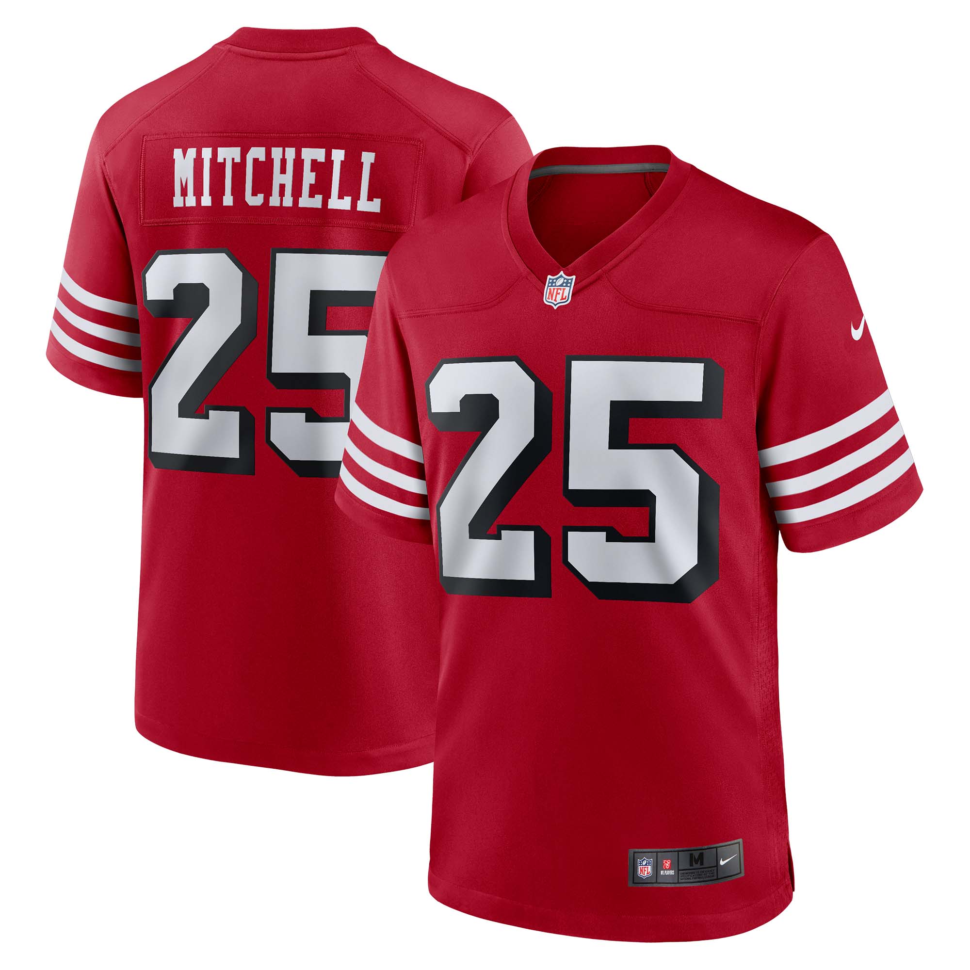 Elijah Mitchell San Francisco 49ers Nike Alternate Game Jersey   Scarlet