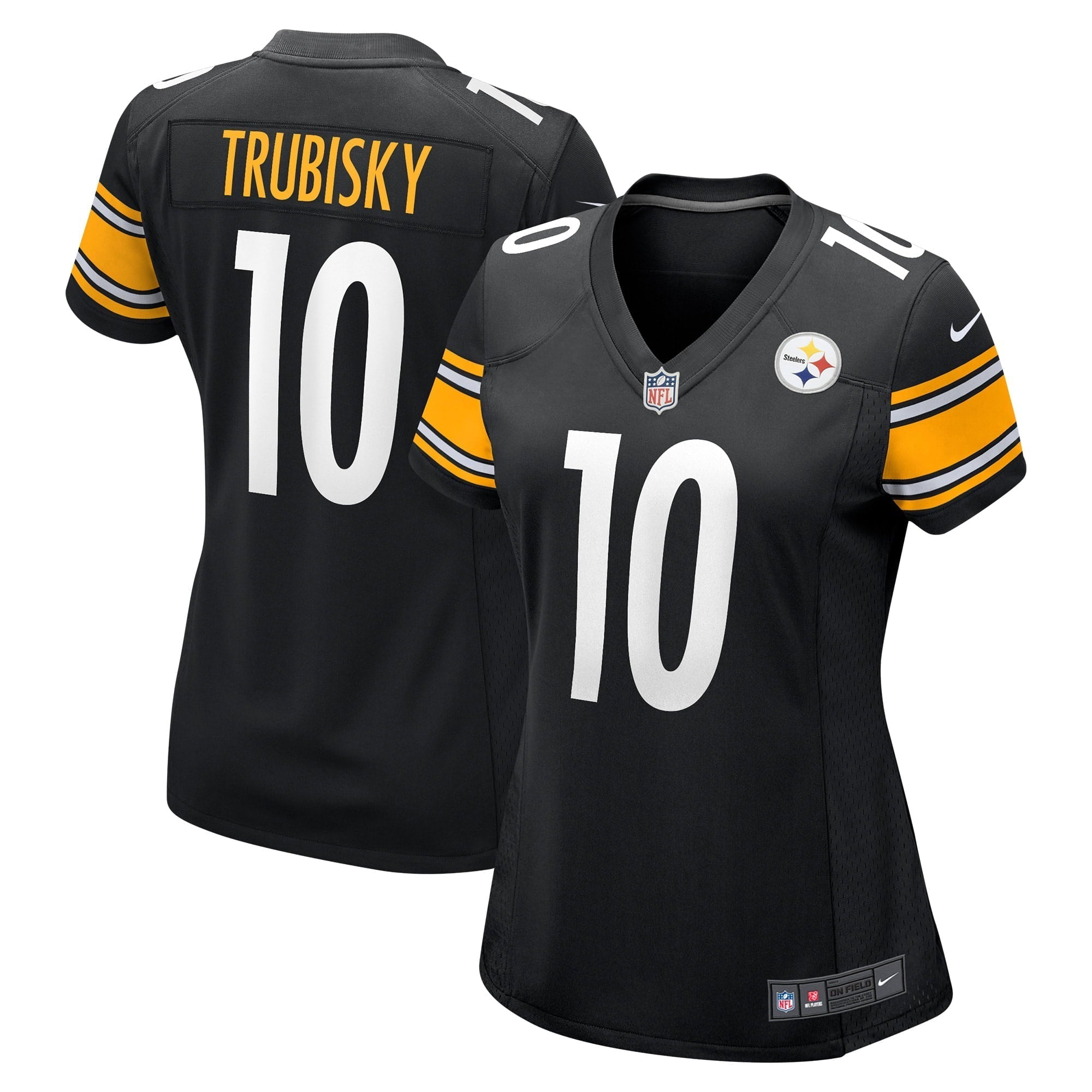 Women s Nike Mitchell Trubisky Black Pittsburgh Steelers Game Jersey