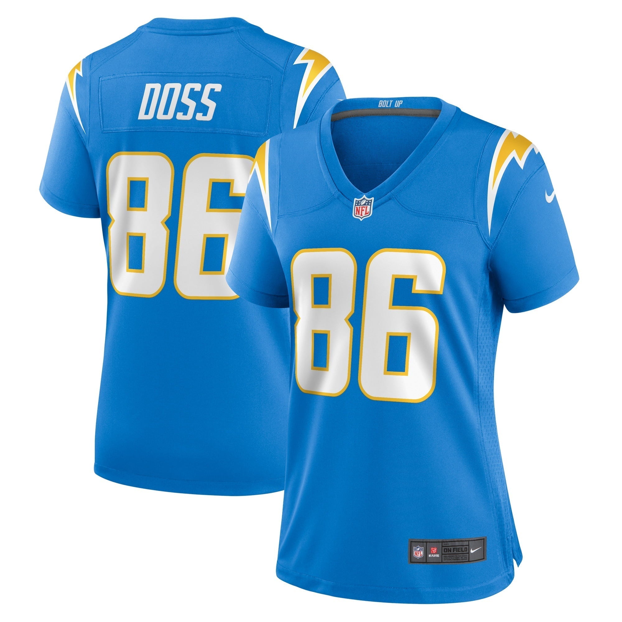Women s Nike Keelan Doss Powder Blue Los Angeles Chargers Home Game Player Jersey