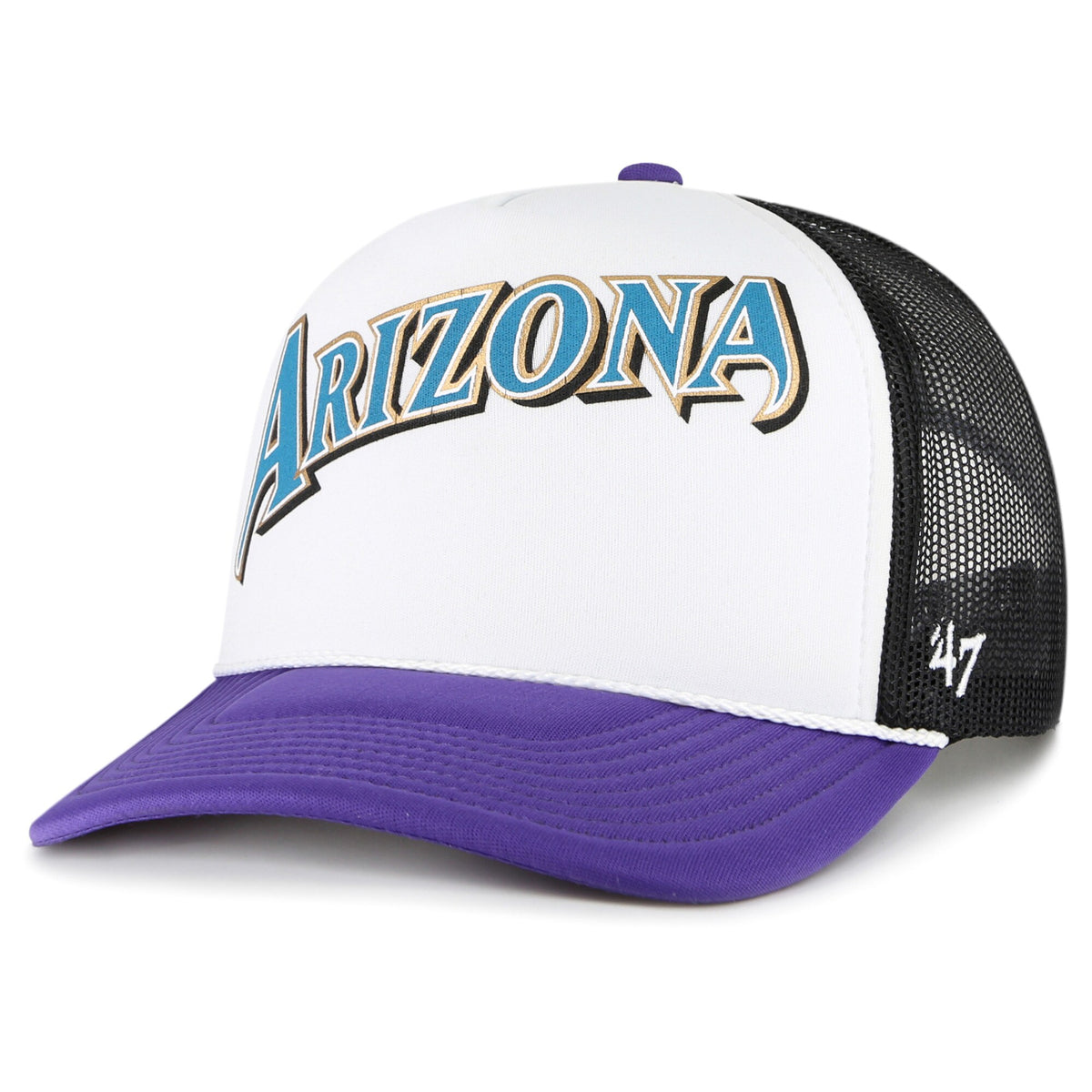 Arizona Diamondbacks '47 Foam Front Script Trucker Snapback Hat - White