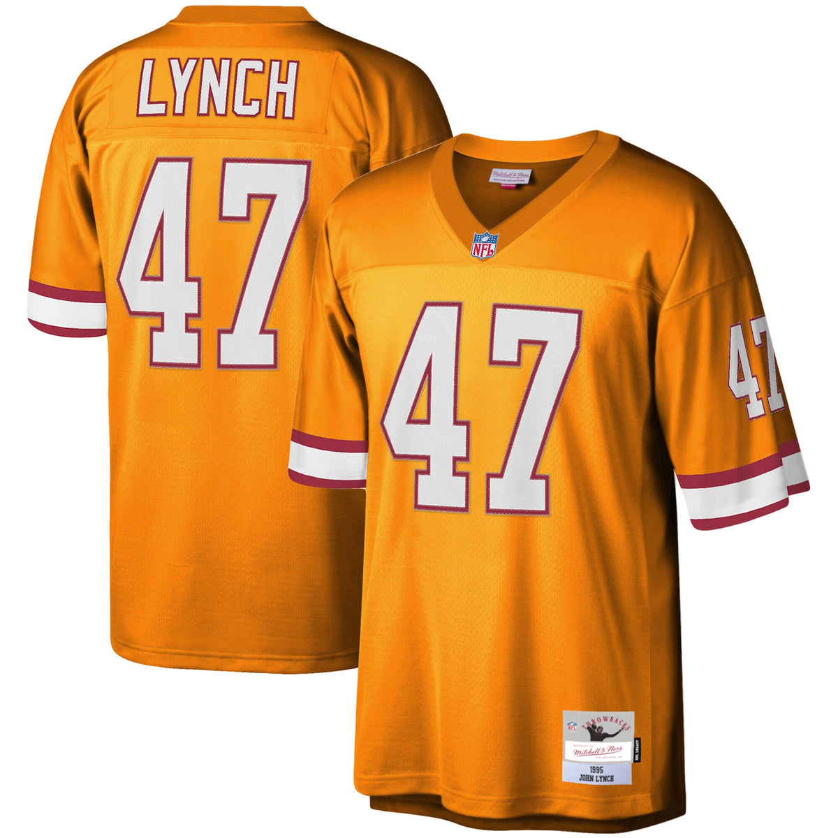 John Lynch Tampa Bay Buccaneers Mitchell   Ness Legacy Replica Jersey   Orange