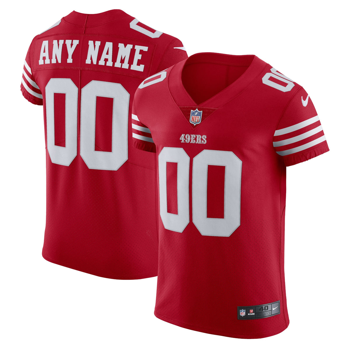 San Francisco 49ers Nike Vapor Elite Custom Jersey   Scarlet