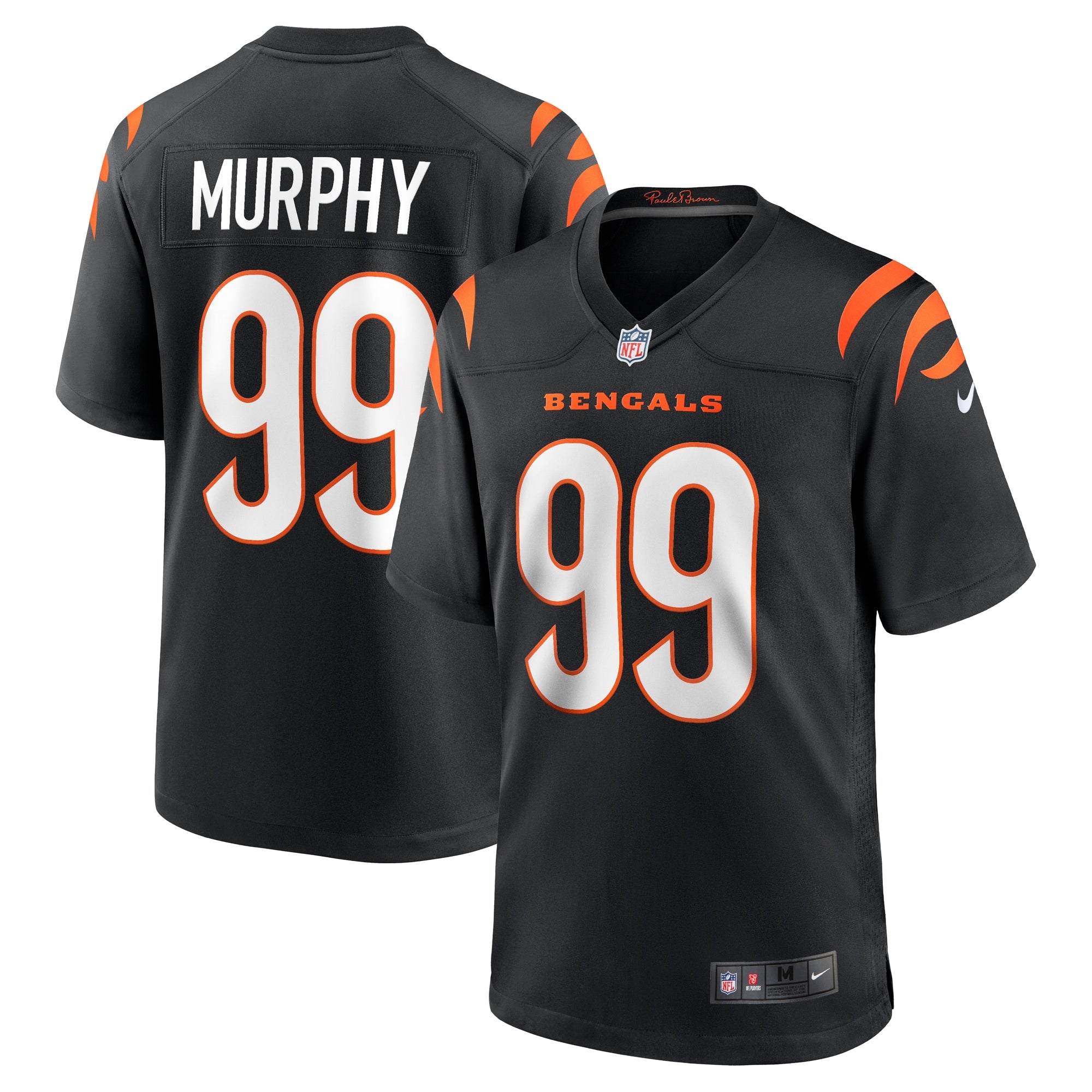Myles Murphy Cincinnati Bengals Nike 2023 NFL Draft First Round Pick Game Jersey   Black