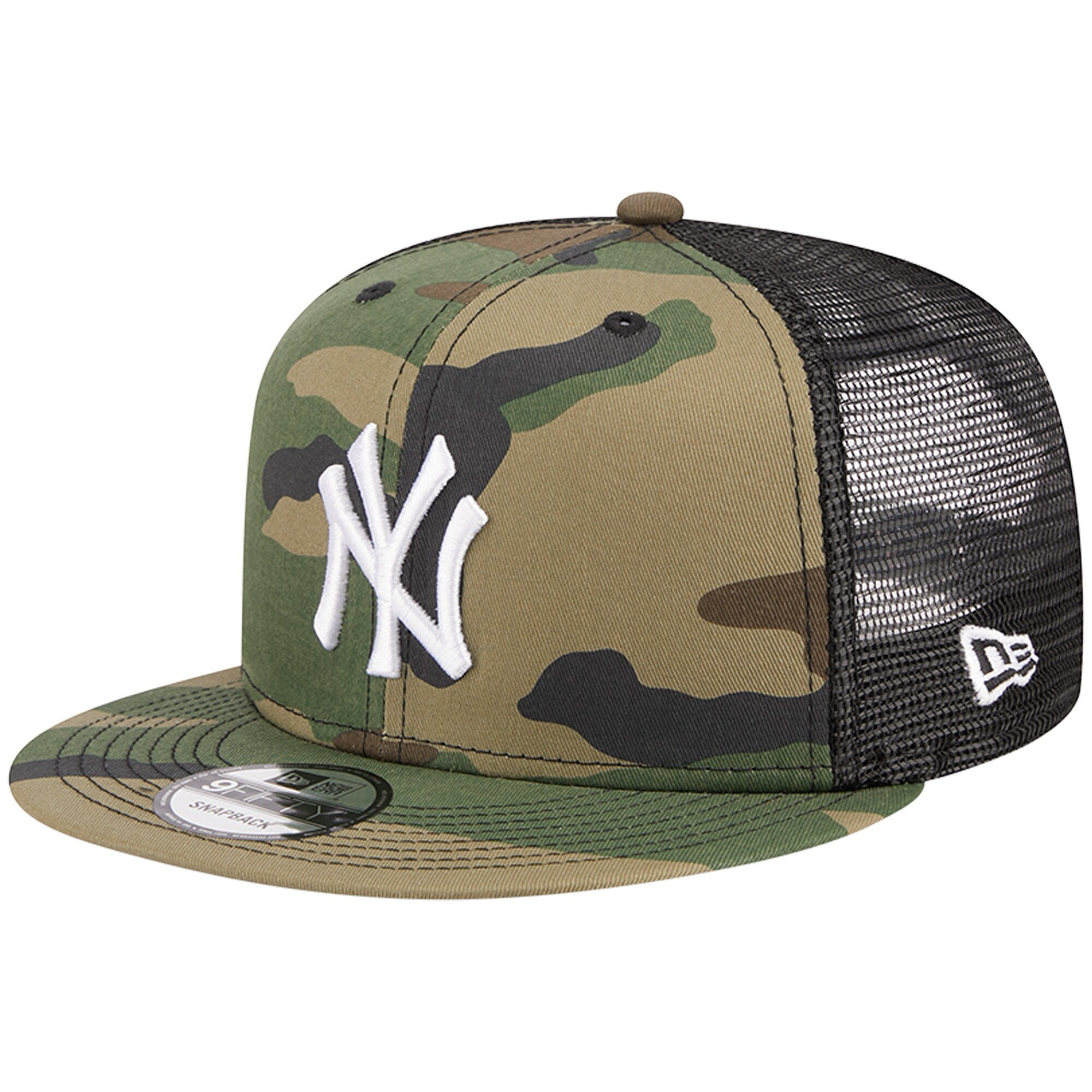 New York Yankees New Era Woodland Camo Trucker 9FIFTY Snapback Hat - Camo