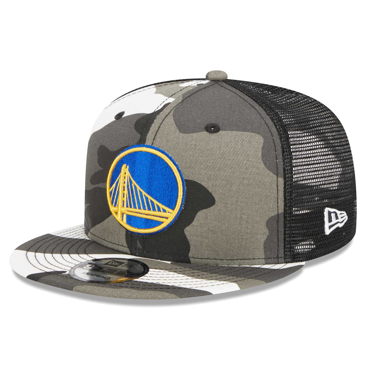 Golden State Warriors New Era Snow Camo Meshback 9FIFTY Snapback Hat - Camo