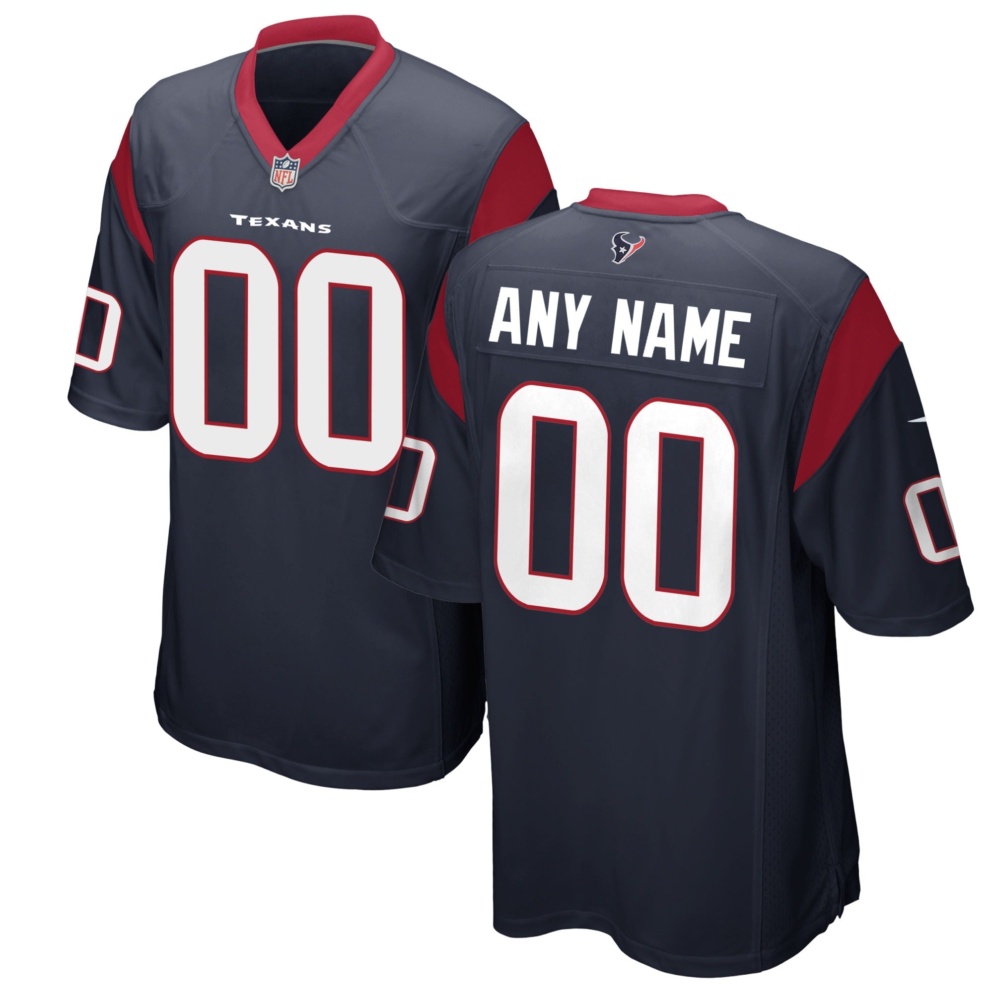 Houston Texans Nike Custom Game Jersey   Navy