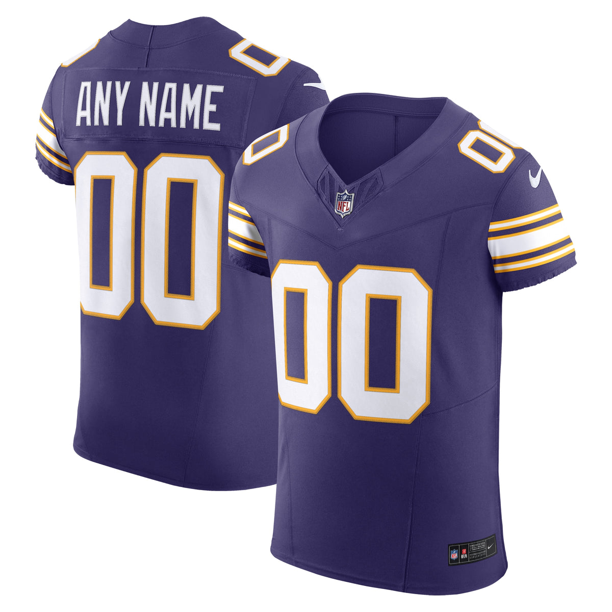 Minnesota Vikings Nike Vapor F.U.S.E. Elite Custom Jersey   Purple