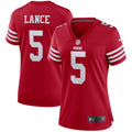 Women s Nike Trey Lance Scarlet San Francisco 49ers Team Player Game Jersey