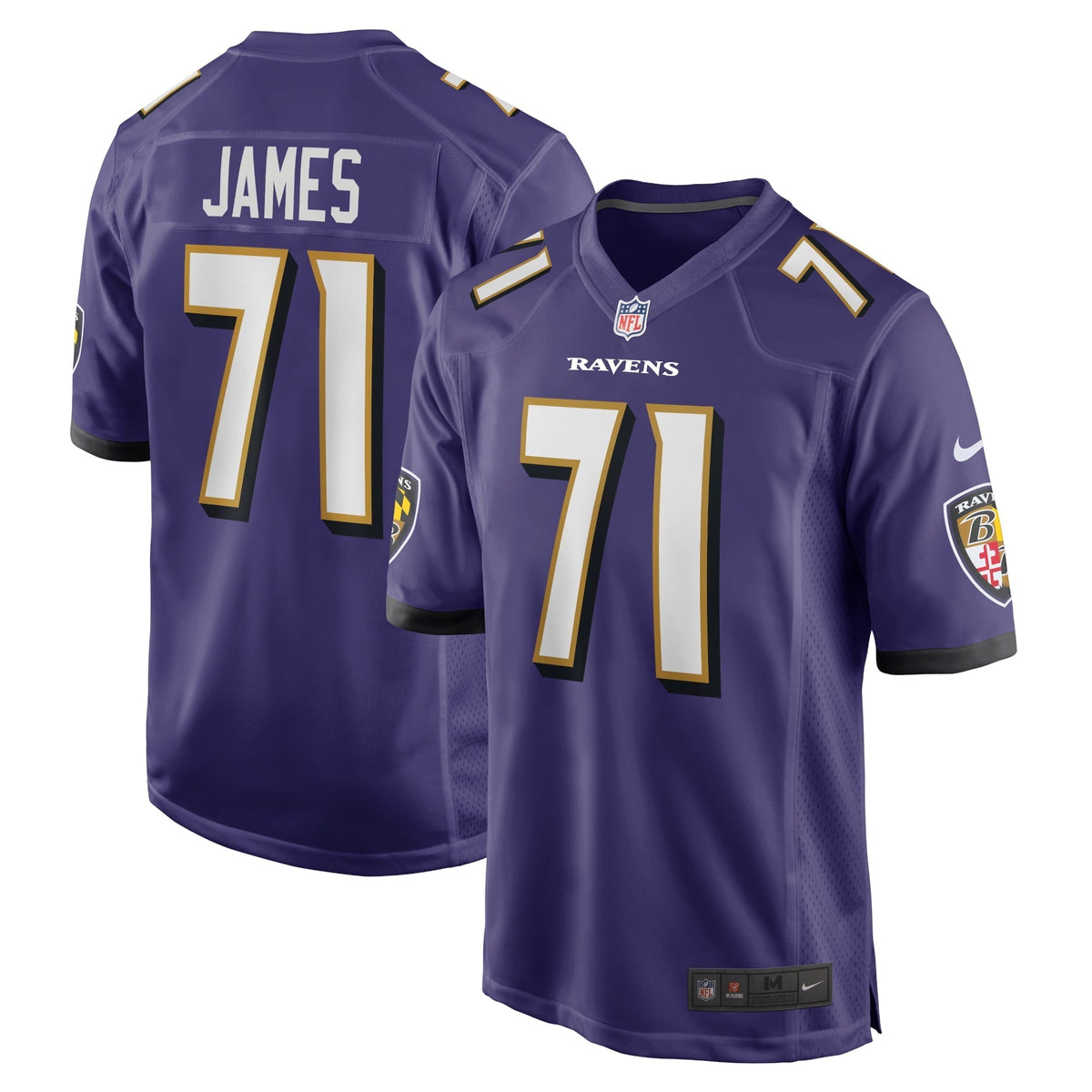 Men s Nike Ja Wuan James Purple Baltimore Ravens Player Game Jersey