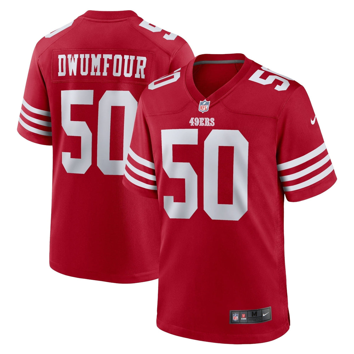 Men s Nike Michael Dwumfour Scarlet San Francisco 49ers Home Game Player Jersey