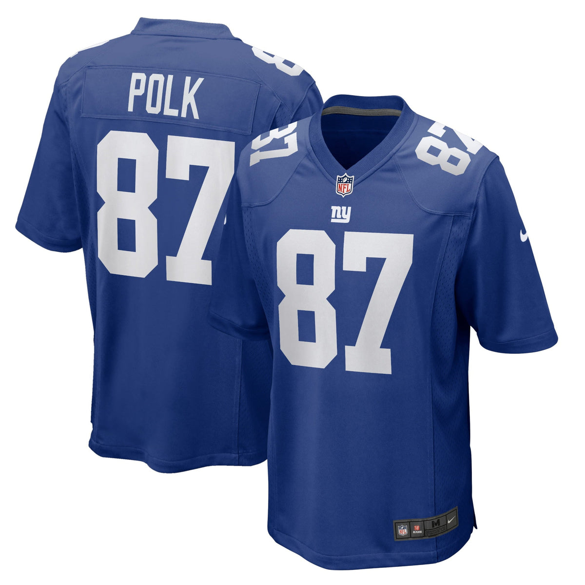 Men s Nike Makai Polk Royal New York Giants Home Game Player Jersey