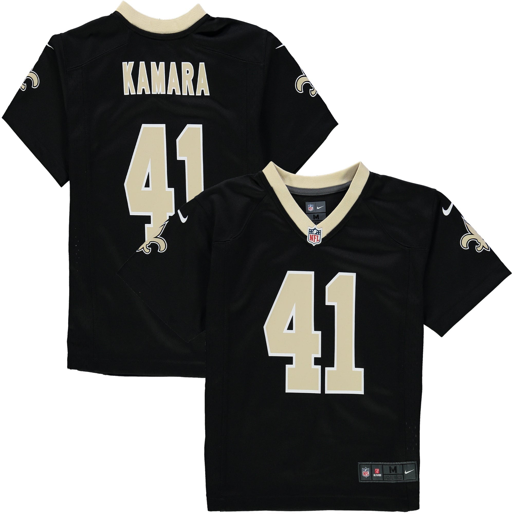 Preschool Nike Alvin Kamara Black New Orleans Saints Game Jersey