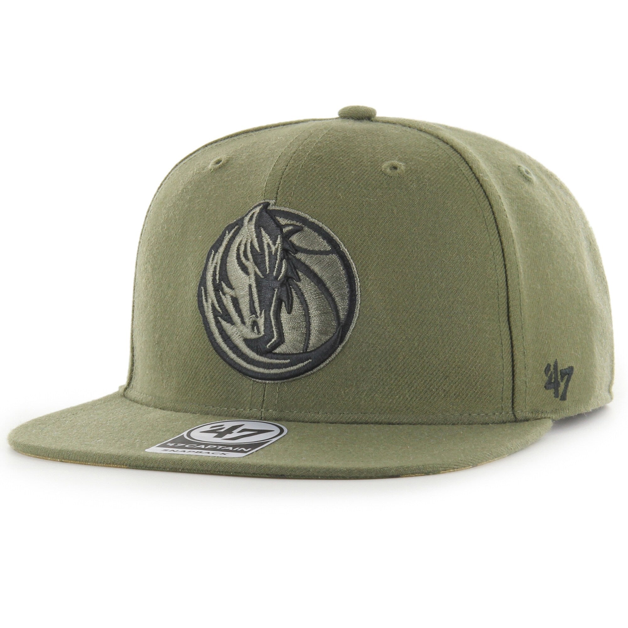 Dallas Mavericks '47 Ballpark Camo Captain Snapback Hat - Olive