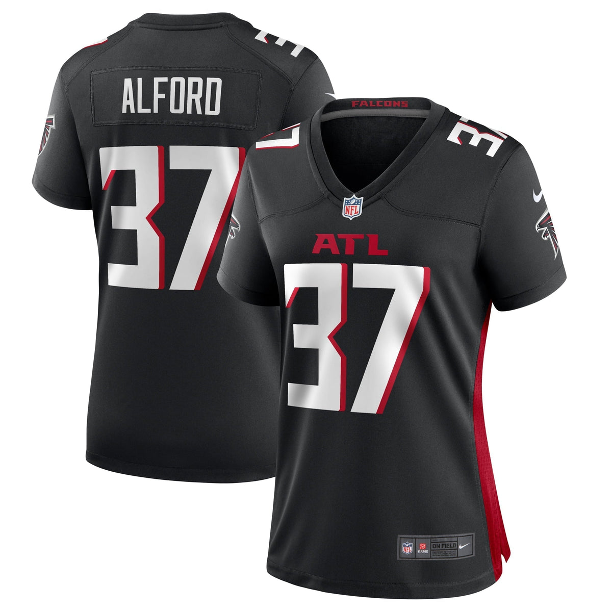 Women s Nike Dee Alford Black Atlanta Falcons Player Game Jersey