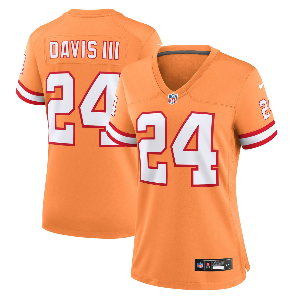 Carlton Davis III Tampa Bay Buccaneers Nike Women s Throwback Game Jersey   Orange