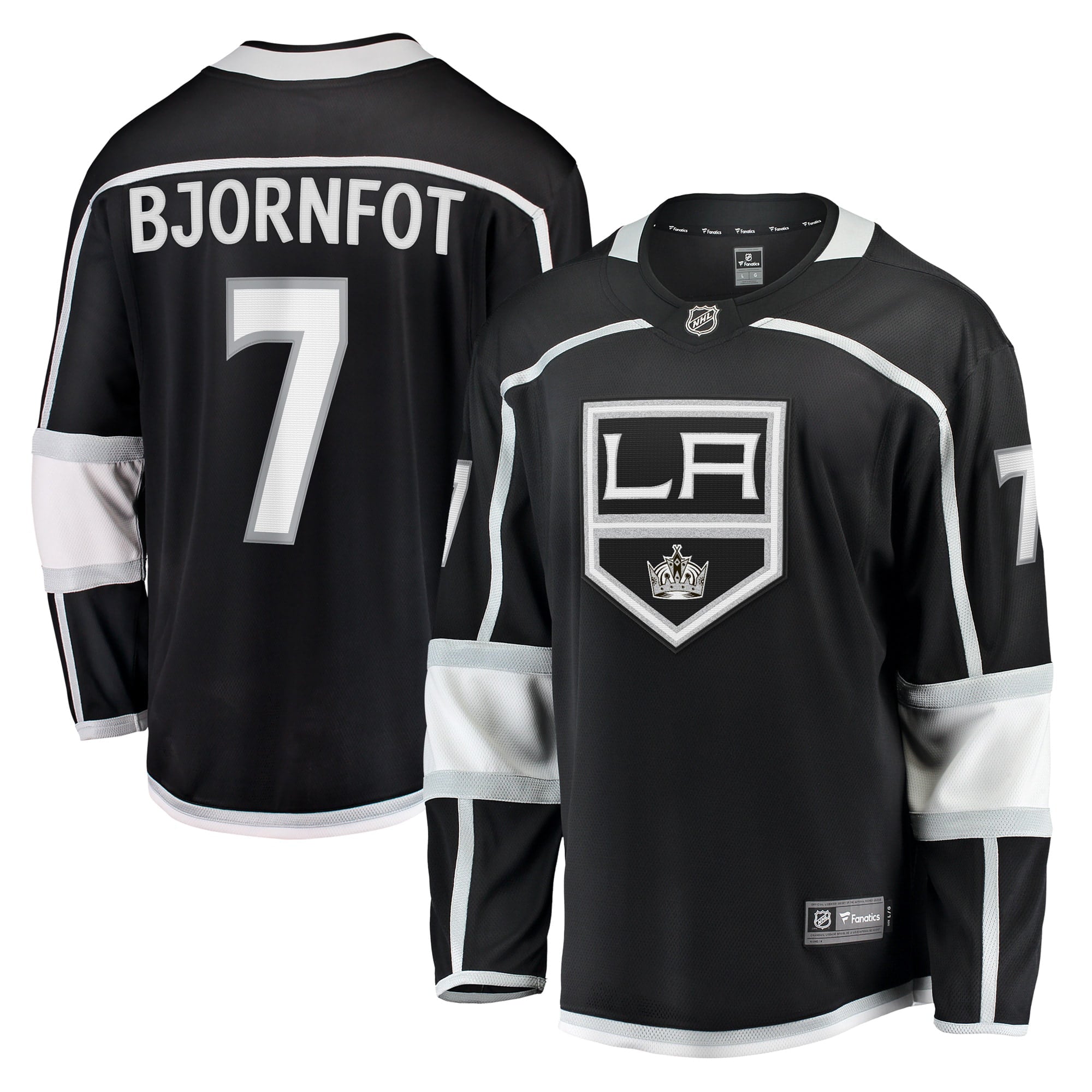 Men's Fanatics Branded Tobias Bjornfot Black Los Angeles Kings Home Breakaway Player Jersey